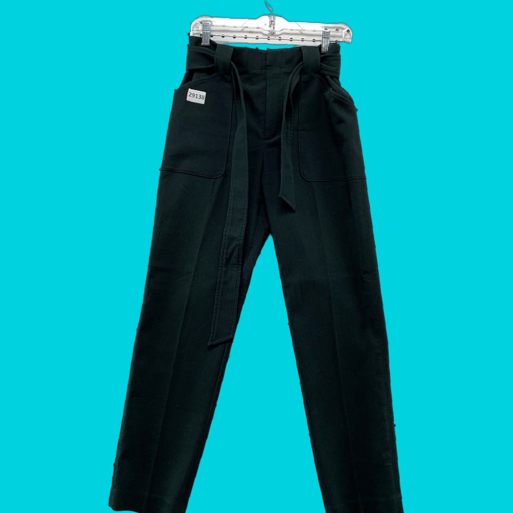 Club Monaco VINTAGE Club Monaco Tie Waist Pants Womens Size 6 Dark Green 28x29 Size 28" / US 6 / IT 42 - 1 Thumbnail
