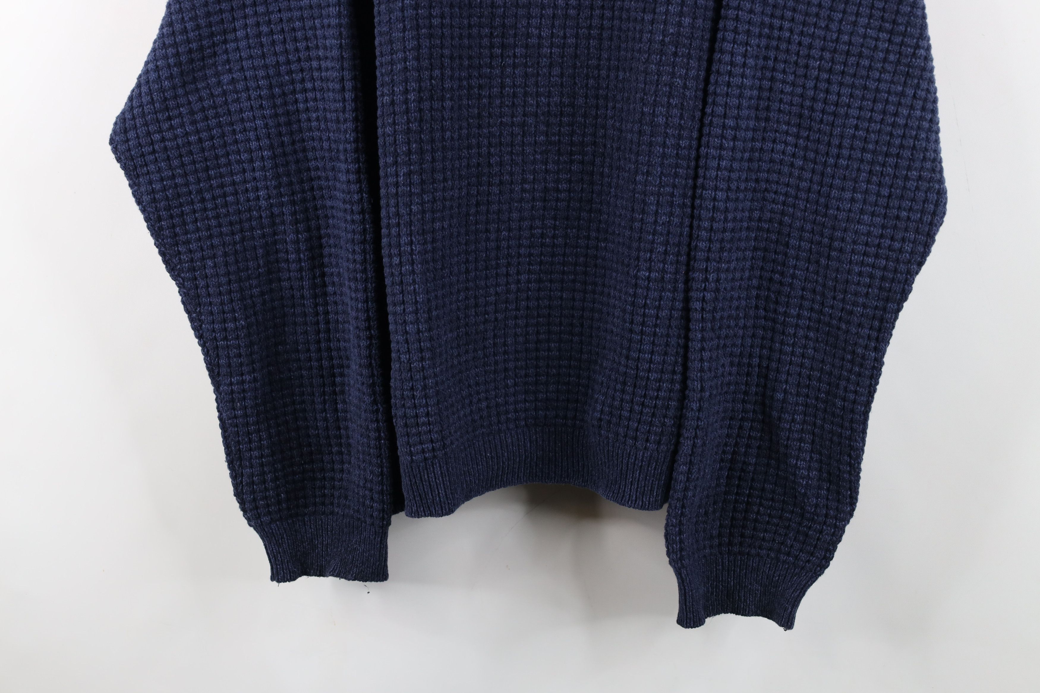 Vintage Vintage 90s Streetwear Thermal Waffle Knit Henley Sweater Size US XXL / EU 58 / 5 - 3 Thumbnail