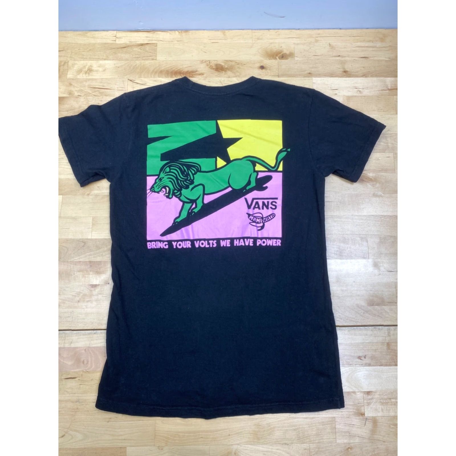 Vans Vans T Shirt XS Black Casual Short Sleeve Crew Neck Men Regular Graphic Print - off the Wall - 6852 Size US XS / EU 42 / 0 - 3 Thumbnail