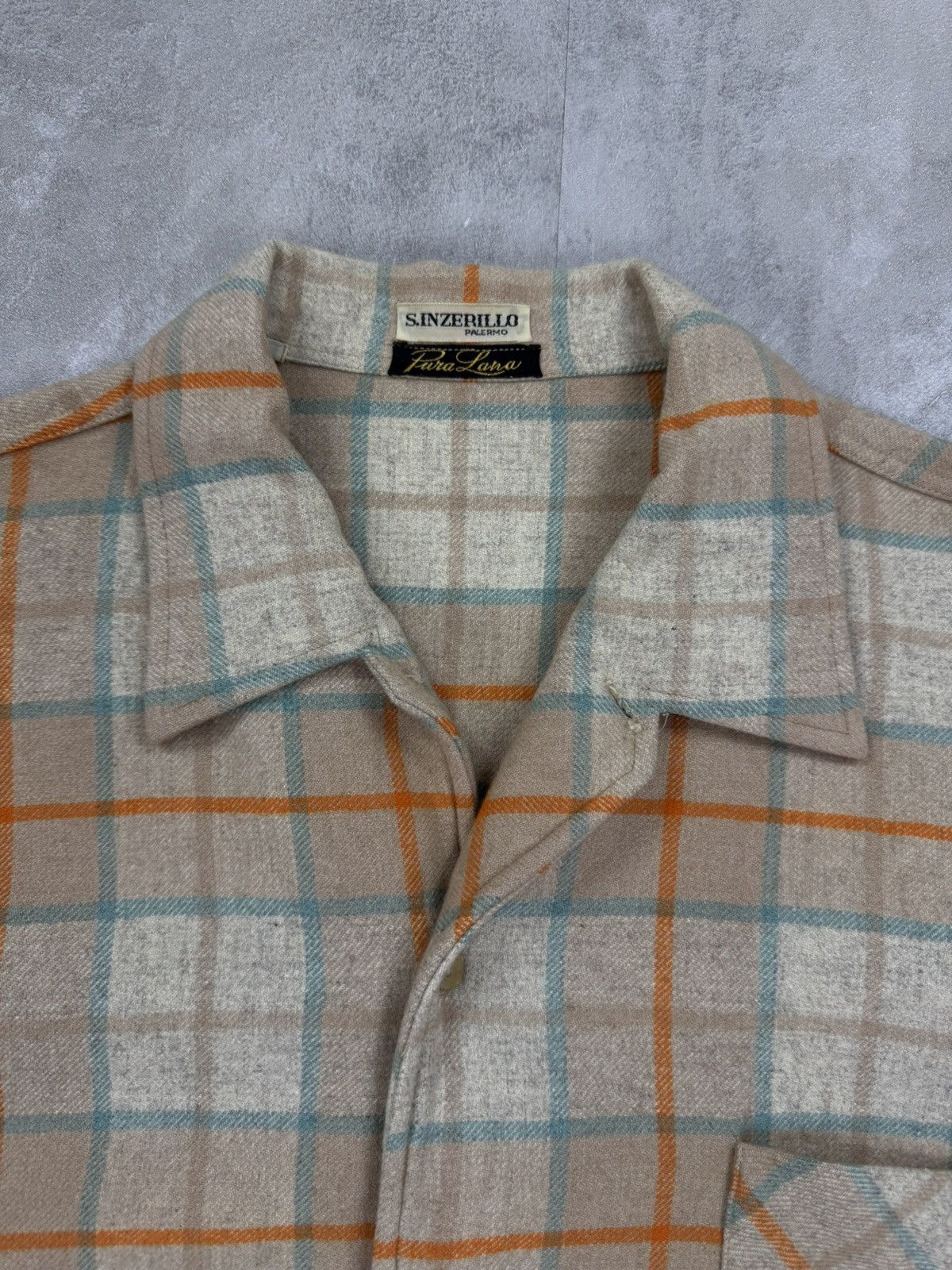 Vintage S. INZERILLO PALERMO Wool Vintage plaid shirt long sleeve Size US M / EU 48-50 / 2 - 2 Thumbnail