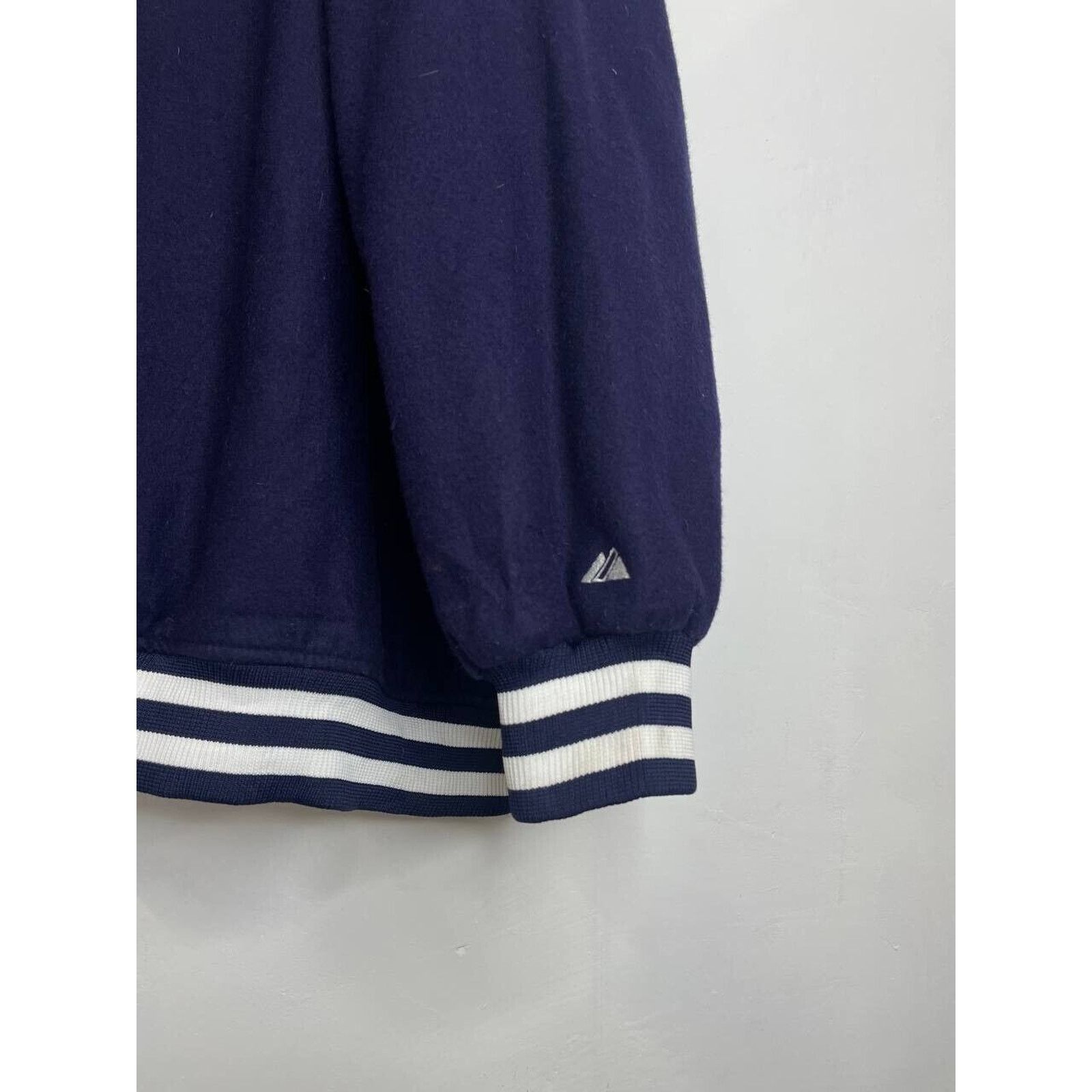 Majestic × Vintage Vintage New York Yankees Majestic Wool Varsity Jacket 6X Size US XXL / EU 58 / 5 - 4 Thumbnail