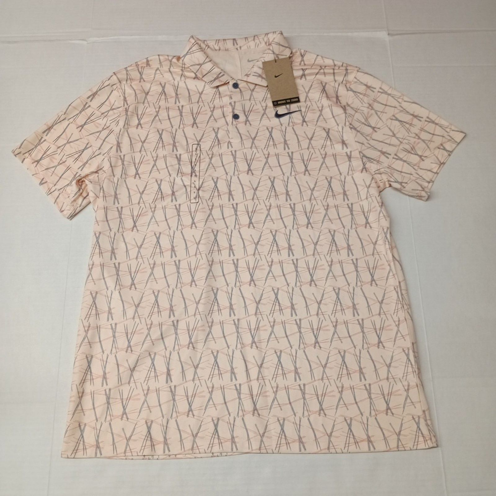 Nike Nike Golf Tour Dri-Fit Polo Shirt Mens L Beige/Pink Athletic Size US L / EU 52-54 / 3 - 1 Thumbnail