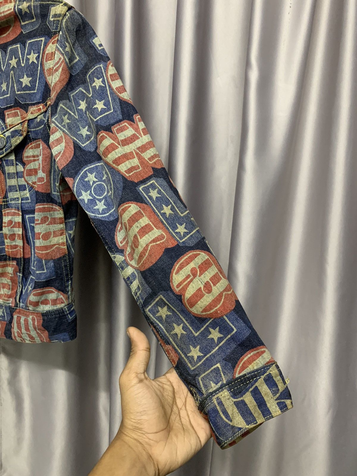 Hysteric Glamour 📌RARE📌VINTAGE HYSTERIC GLAMOUR DENIM JACKET FULLPRINT Size M / US 6-8 / IT 42-44 - 6 Thumbnail
