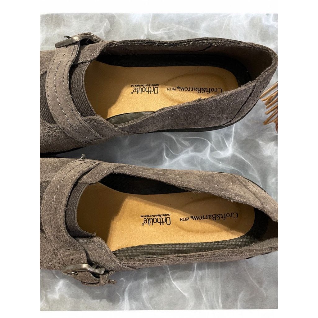 Croft & Barrow Women's Croft & Barrow Ortholite Gray Leather Suede Shoes Size US 8.5 / IT 38.5 - 5 Thumbnail