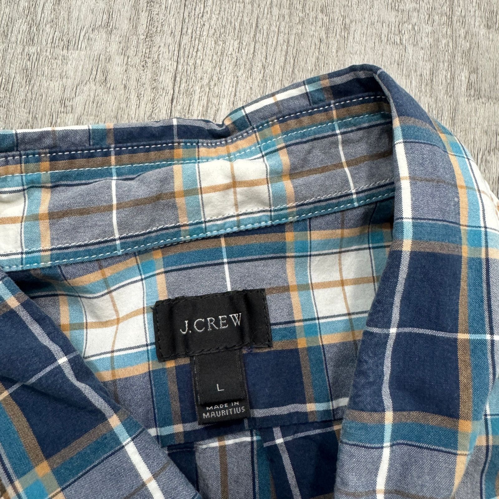 J.Crew J Crew Button Down Shirt Men's Large Blue Plaid Preppy Size US L / EU 52-54 / 3 - 4 Thumbnail