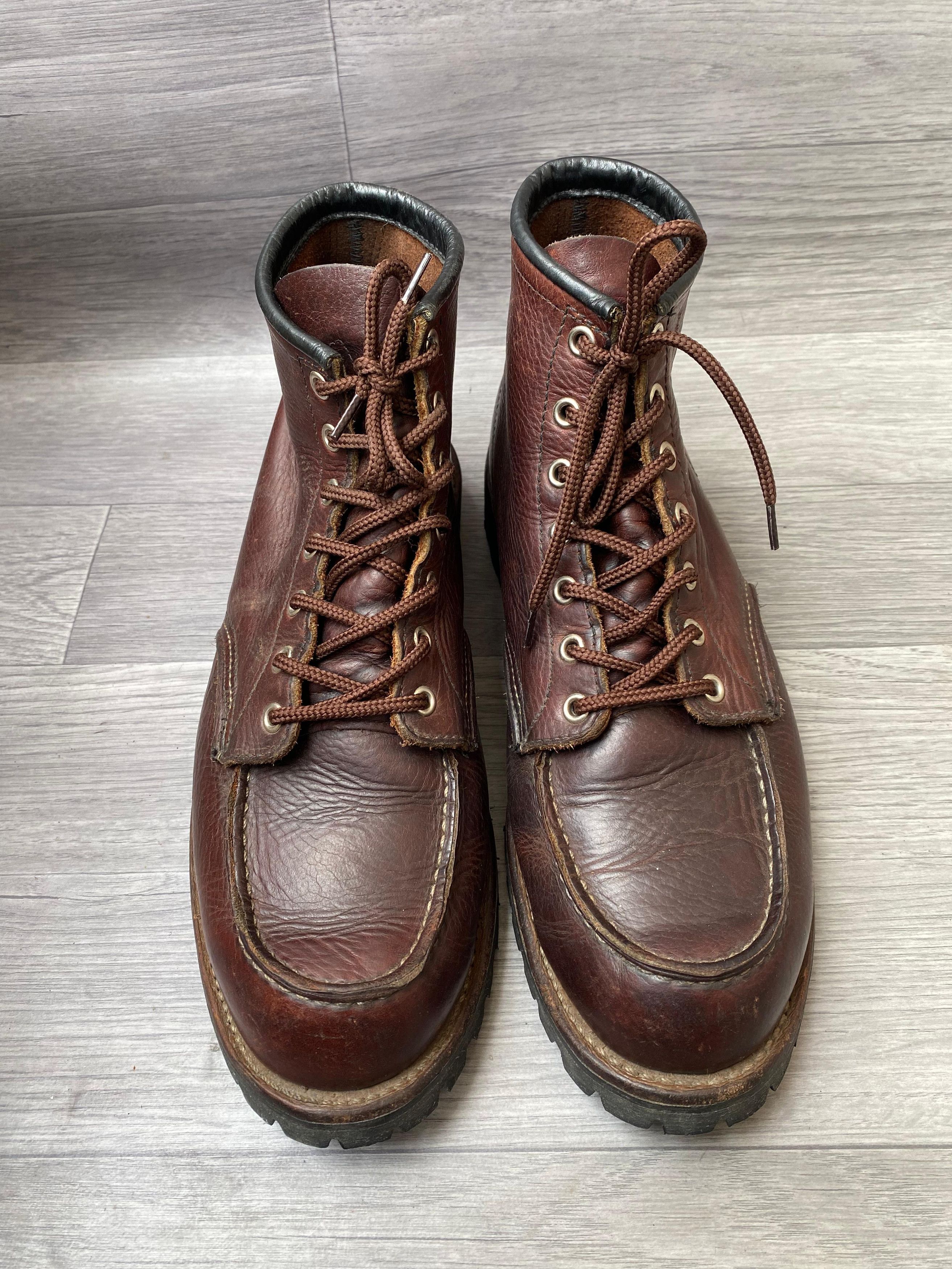 Other Redwing Moc-Toe Brown Leather Boots Size US 10.5 / EU 43-44 - 9 Thumbnail