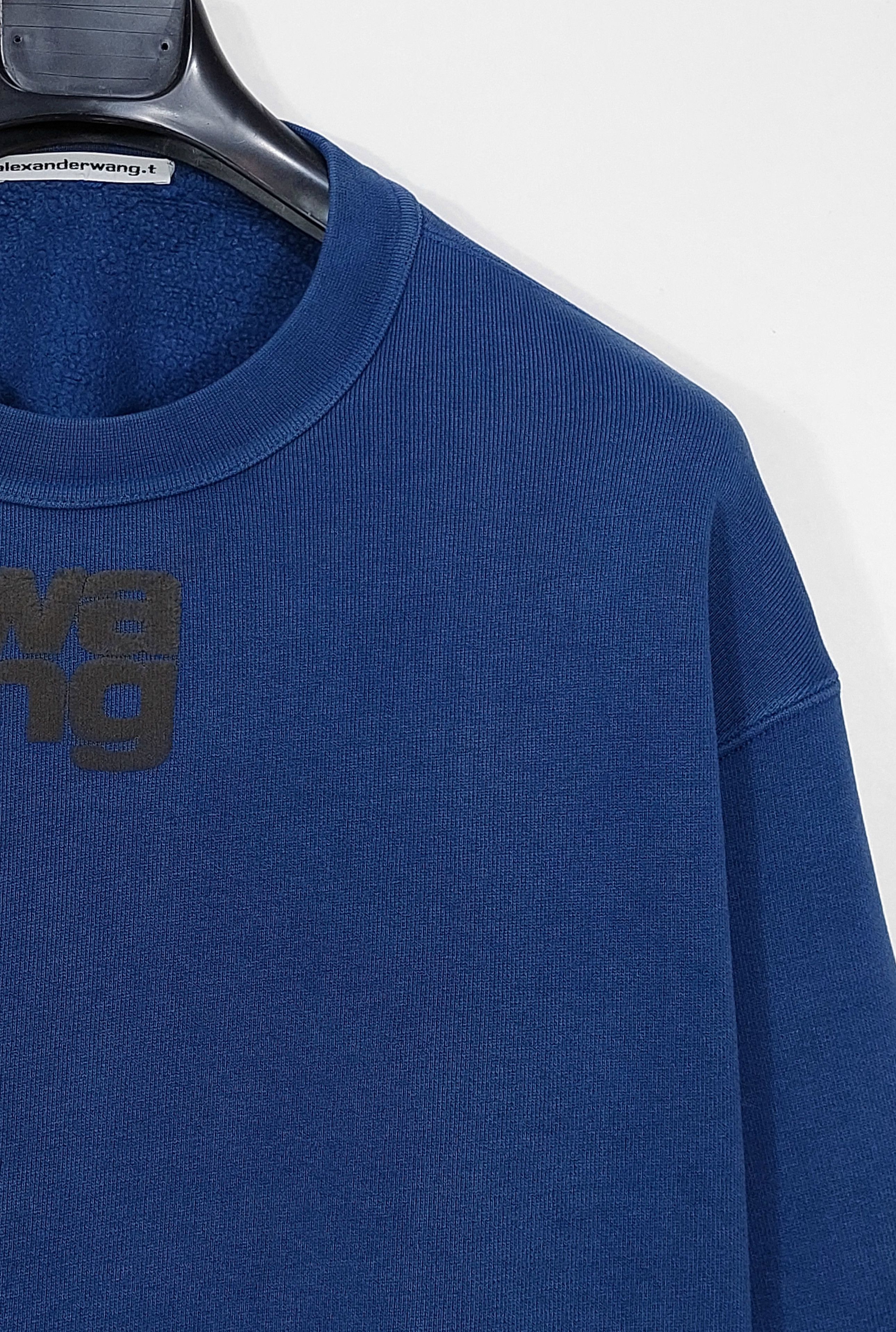 Alexander Wang puff logo cropped sweatshirt - navy XL Size XL / US 12-14 / IT 48-50 - 4 Thumbnail