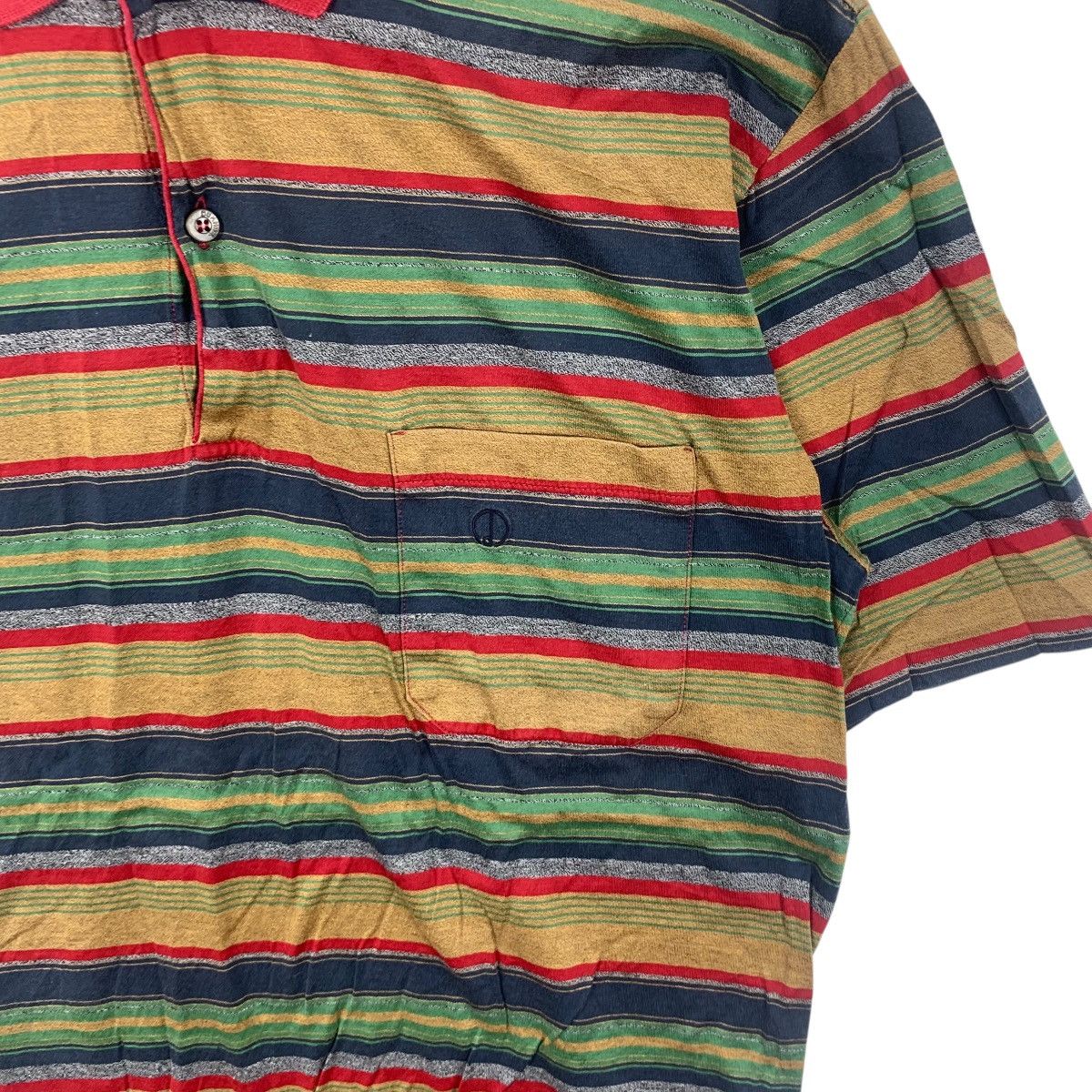 Vintage Vintage DUNHILL MADE IN ITALY Pure Cotton Striped Polo Tee Size US M / EU 48-50 / 2 - 6 Thumbnail