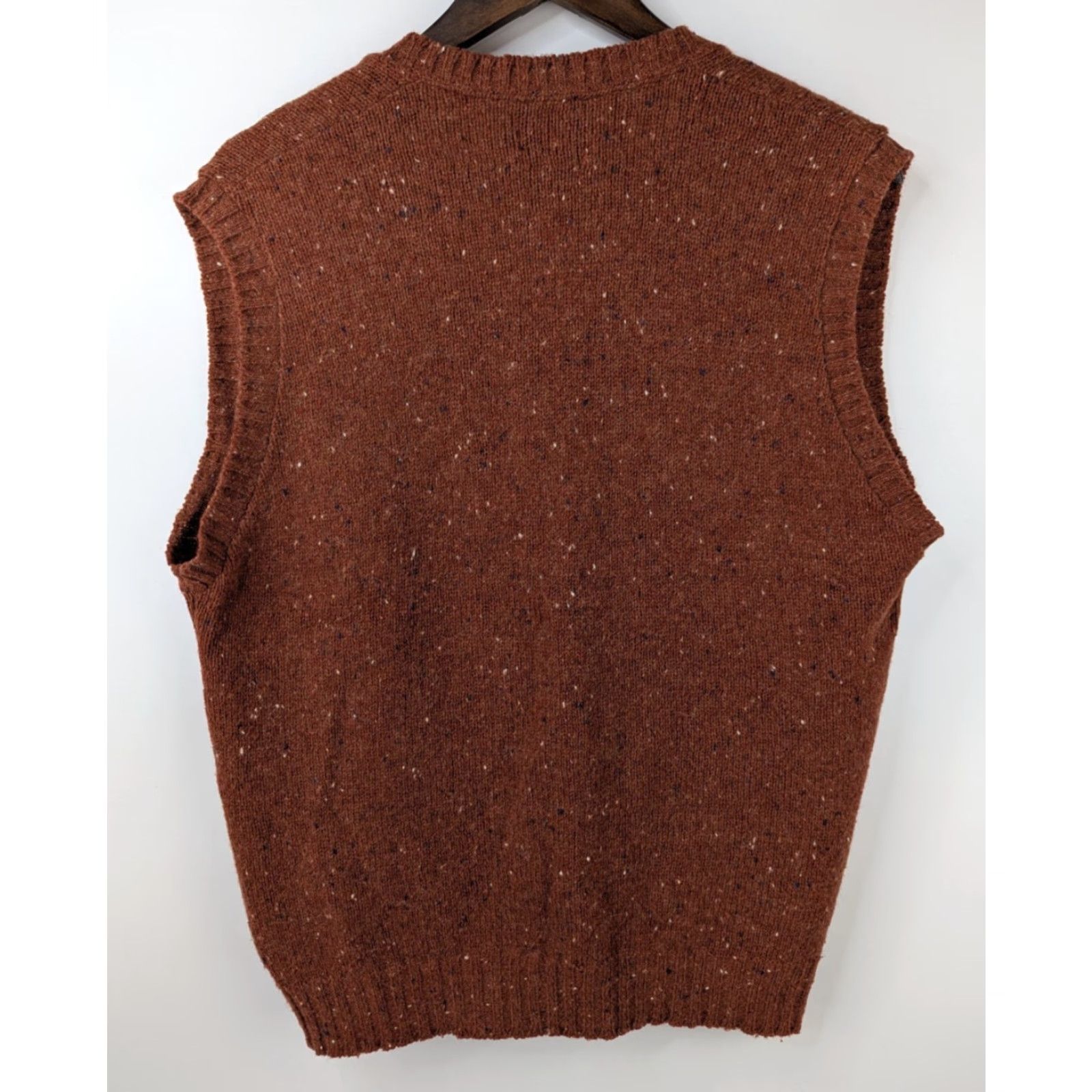 Vintage VINTAGE J. C. Penney Sweater Vest Wool Blend Size L ILGWU Union Made Rust V-Neck Sleeveless Men Size US L / EU 52-54 / 3 - 2 Thumbnail