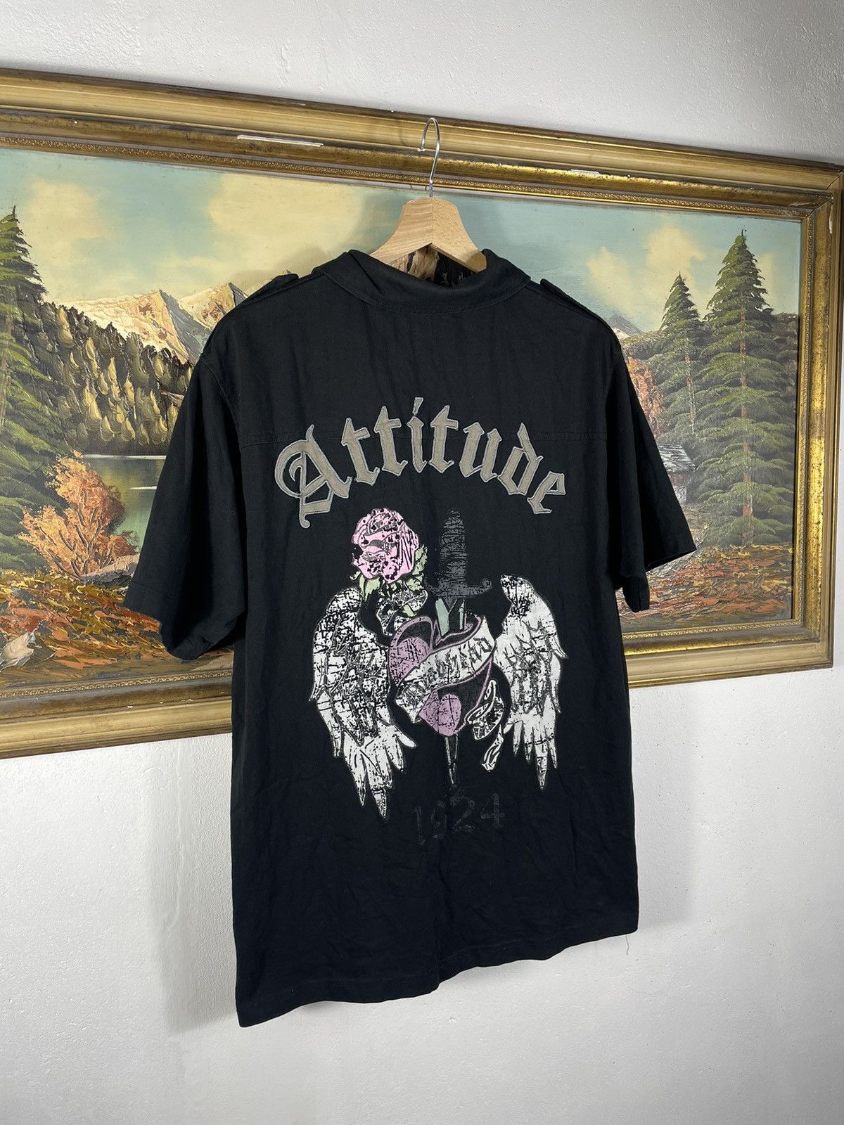 Affliction × Ed Hardy × Tapout Black vintage retro y2k 00s tees t shirt polo baggy loose Size US L / EU 52-54 / 3 - 3 Thumbnail