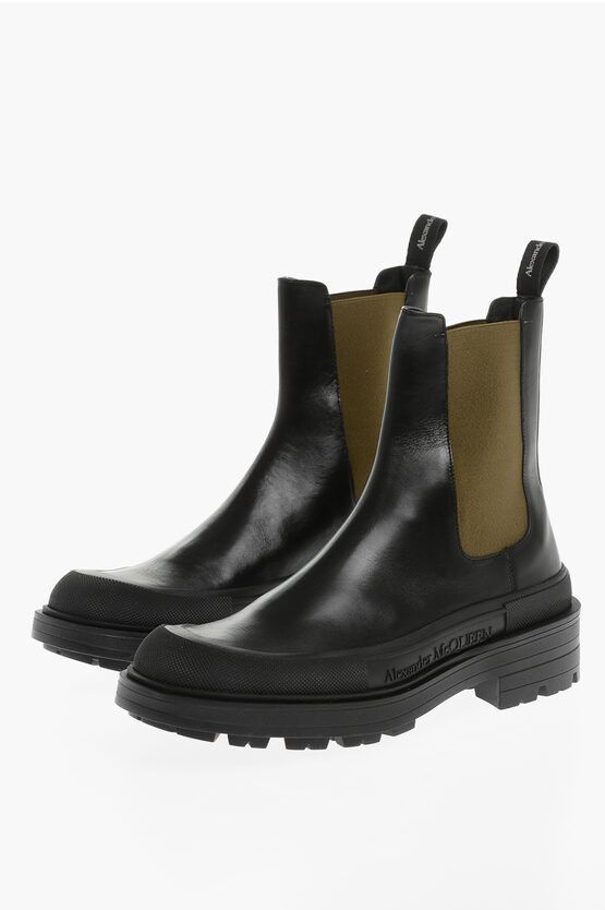 Alexander McQueen o1y1024 Ankle Boots in Black Size US 11 / EU 44 - 1 Thumbnail