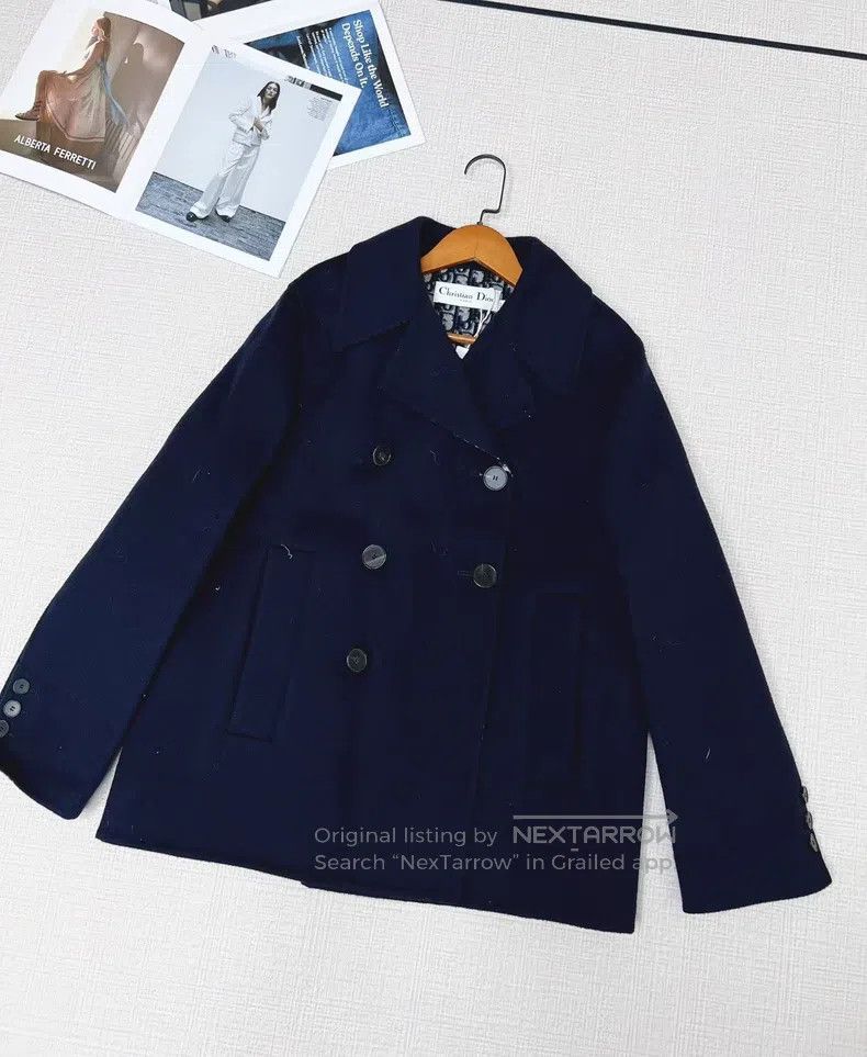 Dior Dior The inside is full of logo double-breasted coat Size S / US 4 / IT 40 - 2 Thumbnail