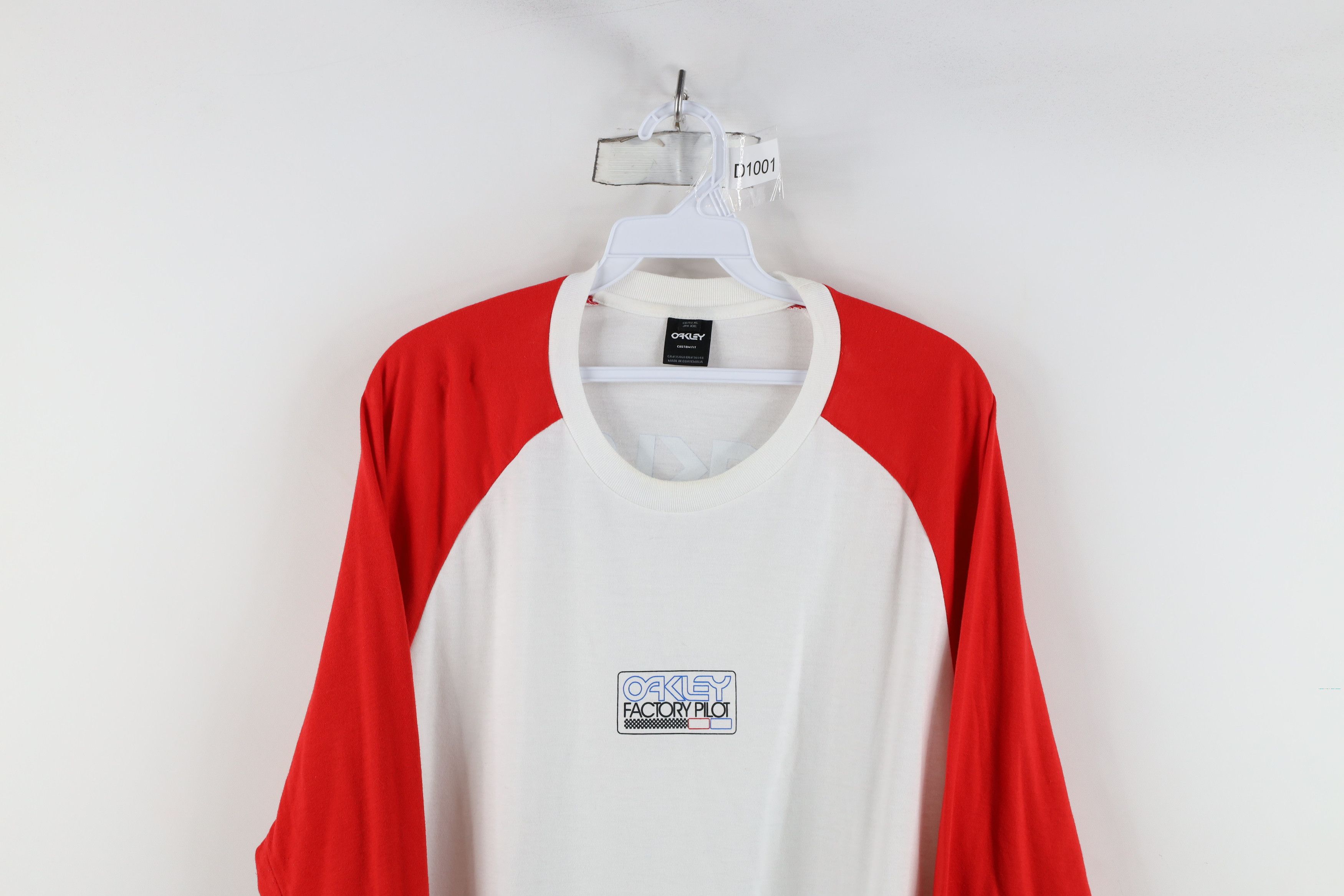 Oakley × Vintage Vintage Oakley Factory Pilot 3/4 Sleeve Baseball T-Shirt Size US XL / EU 56 / 4 - 2 Thumbnail