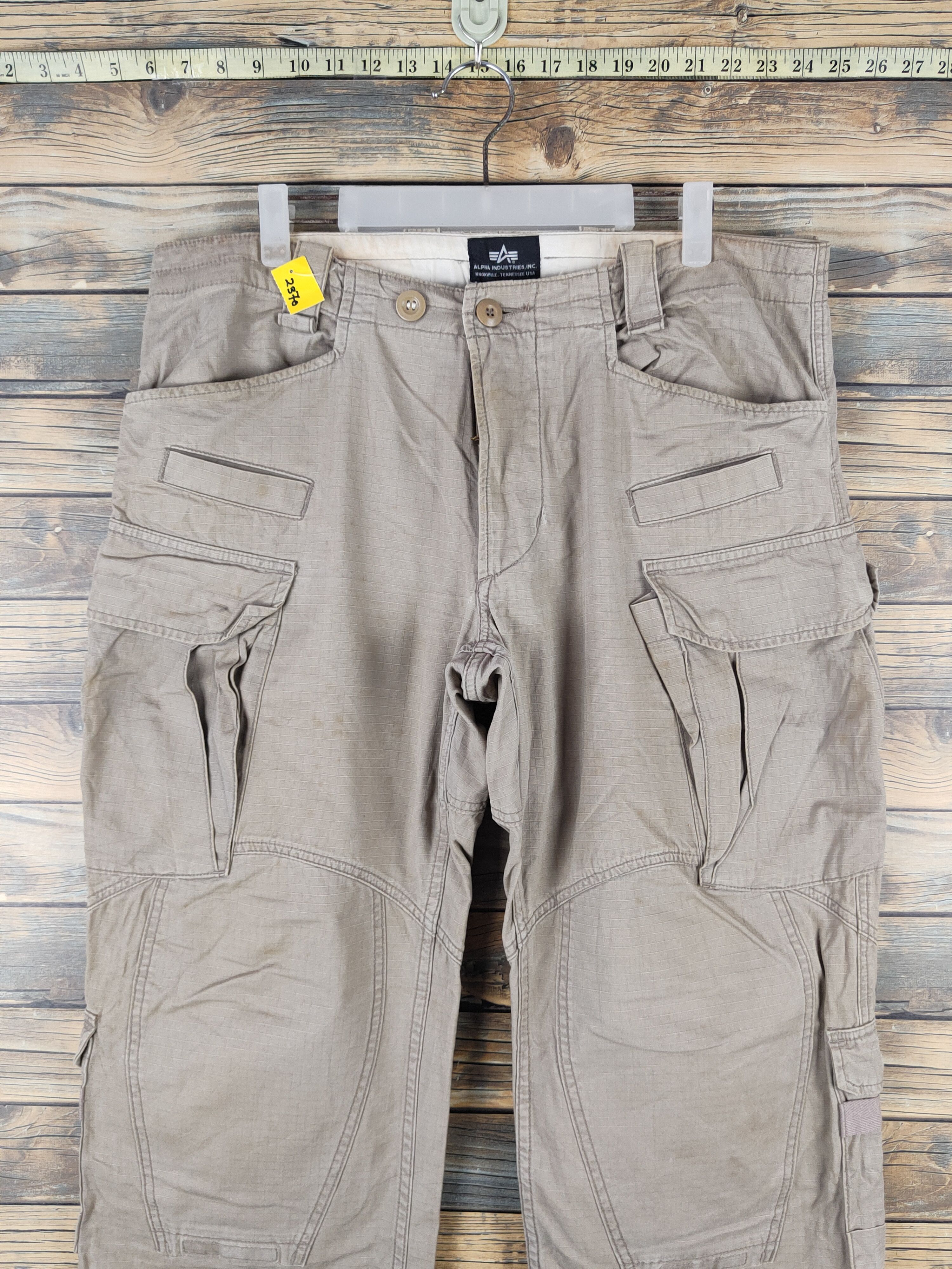 Alpha Industries DL Alpha Industries Beige Multipocket Cargo Pants #2370 Size US 36 / EU 52 - 2 Thumbnail