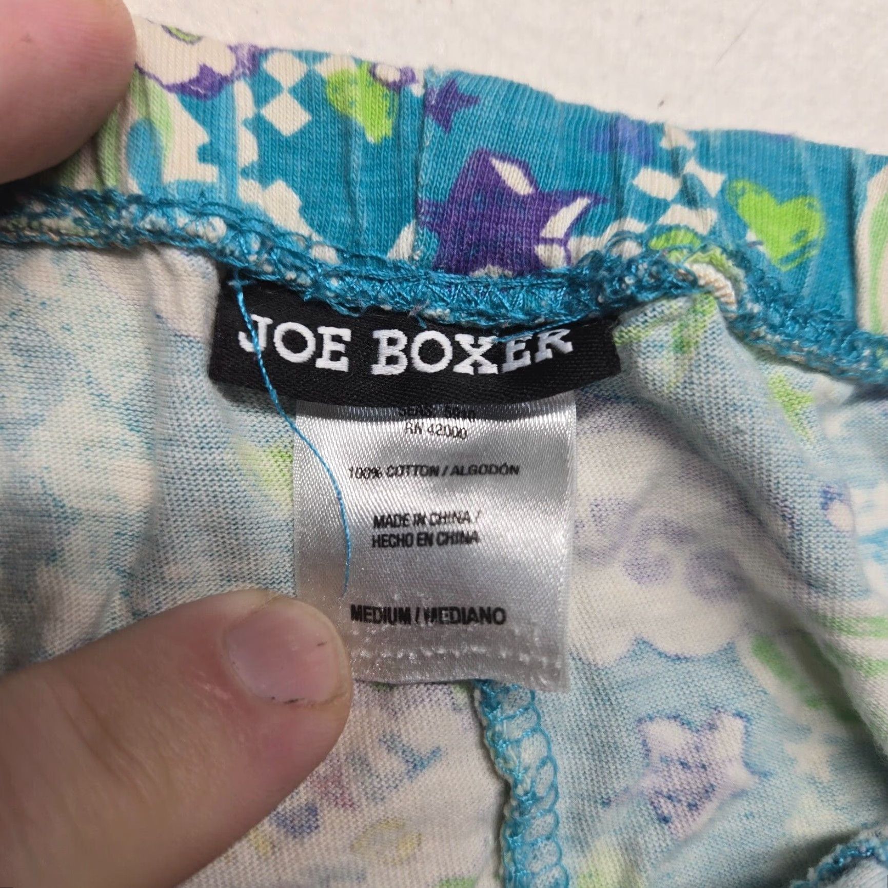 Joe Boxer Joe Boxer Pajama Pants Women Medium Blue Peace Ying Yang Christmas Geometric Fleece Polyester Drawstring Knit Sleep Pants M Womens Size 32" / US 10 / IT 46 - 2 Thumbnail