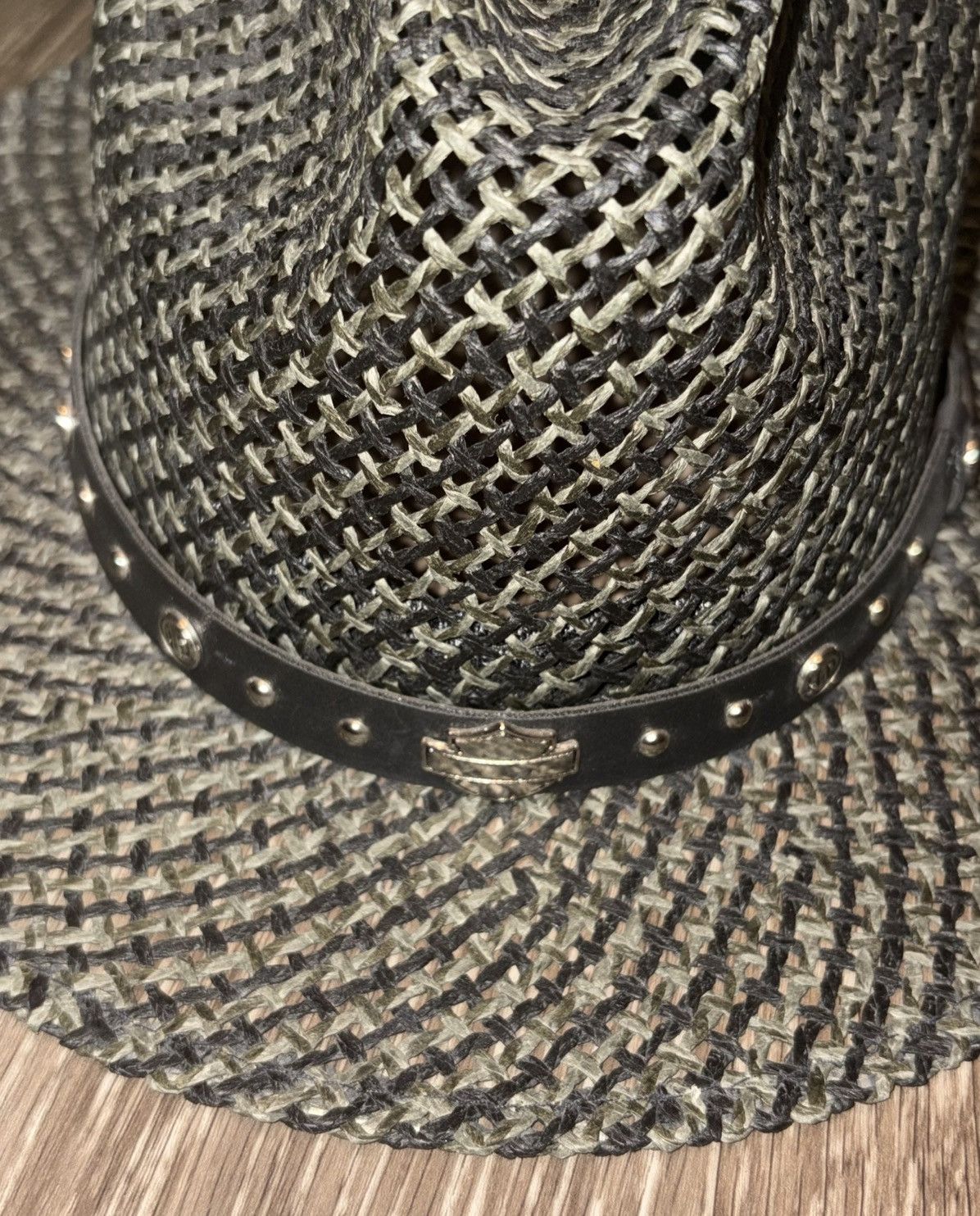 Harley Davidson Harley Davidson Vintage 90’s Straw Fedora Size ONE SIZE - 12 Thumbnail