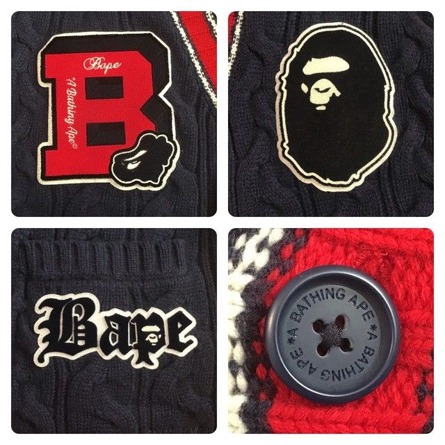 Bape BAPE APE HEAD LOGO knit cardigan a bathing ape Size US S / EU 44-46 / 1 - 7 Thumbnail