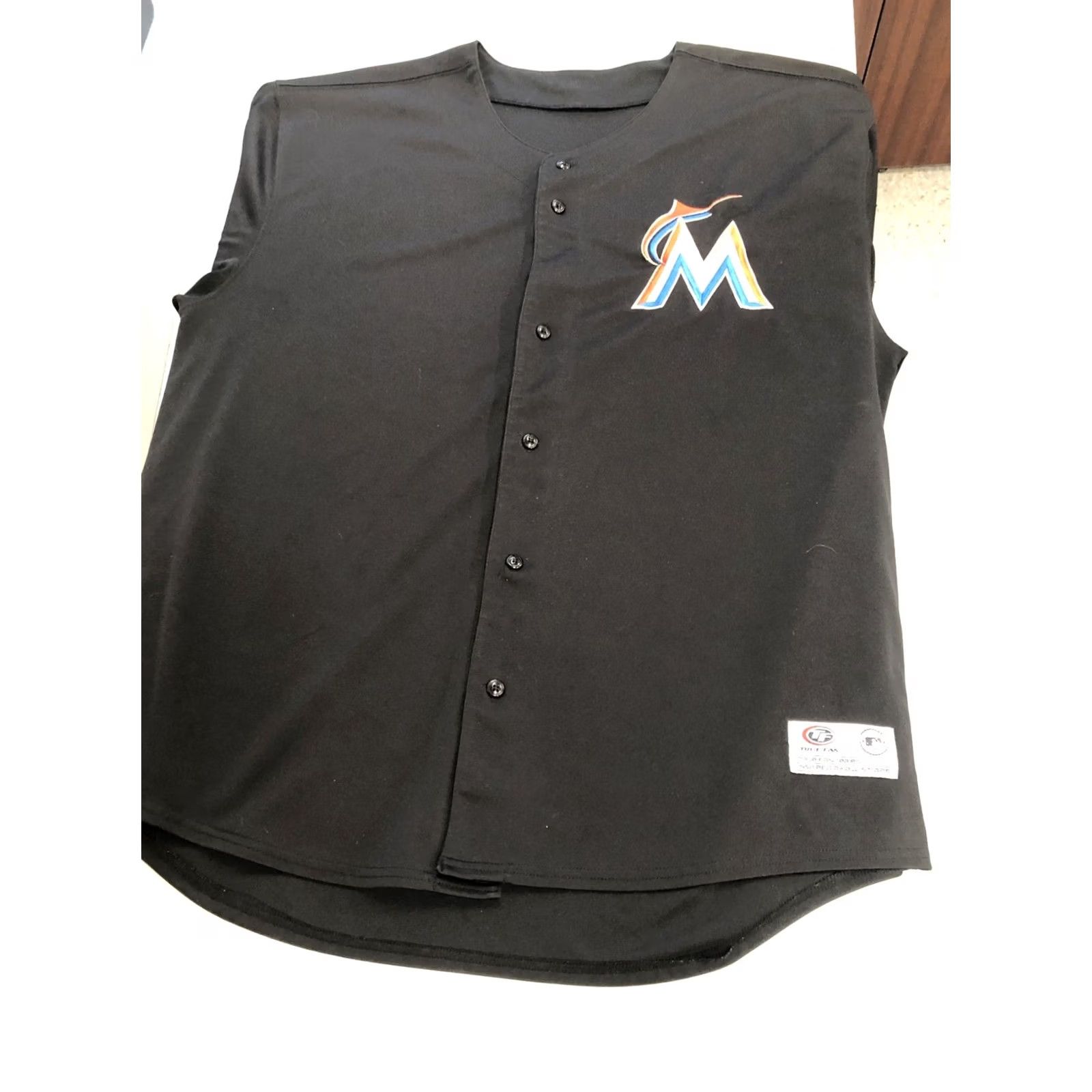 Vintage Miami Marlins Major League Baseball Jersey Black 3XL True Fans Series Mens Short Sleeve Button Jersey Baseball Activewear Size US XXL / EU 58 / 5 - 3 Thumbnail