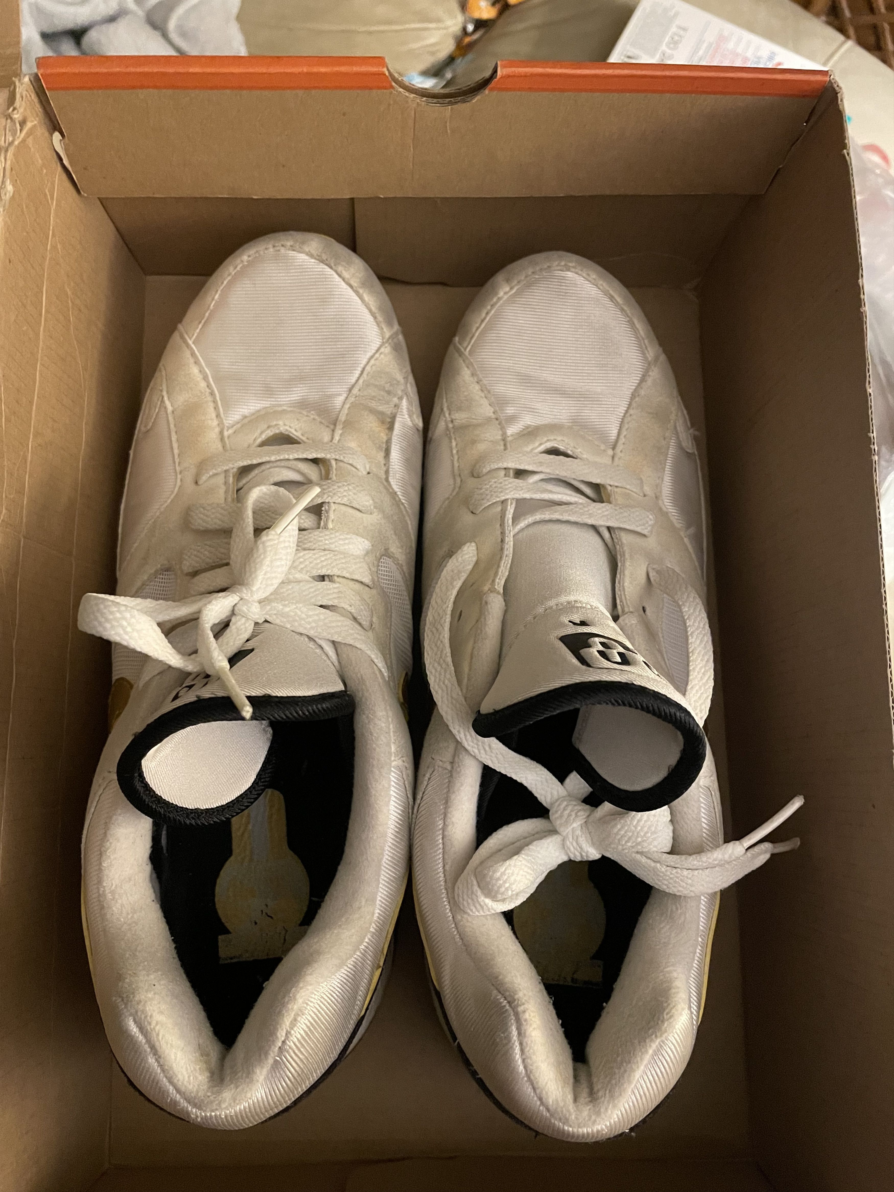 Nike AIR MAX 180 White Black Gold Size US 9.5 / EU 42-43 - 4 Thumbnail