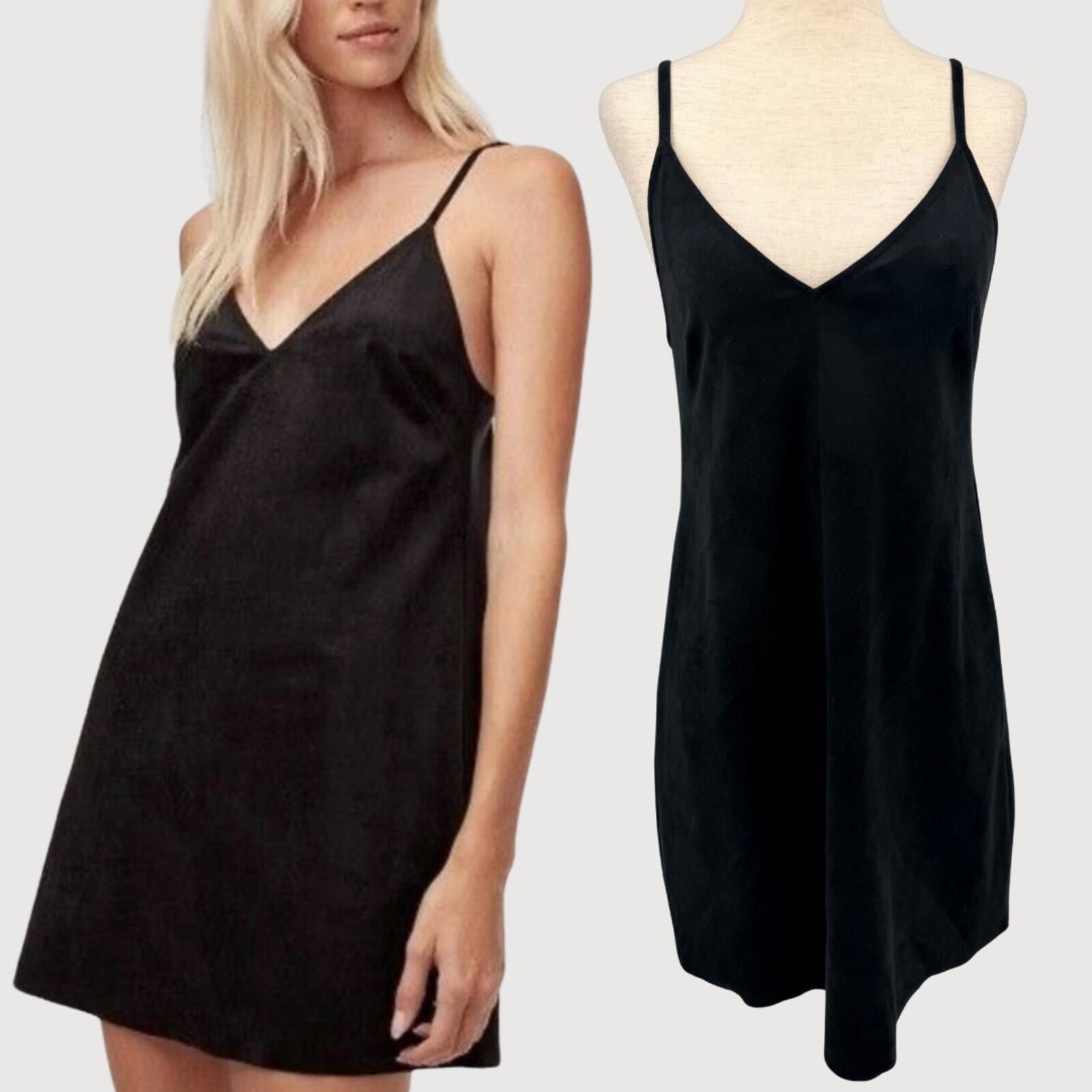 Other Aritzia Wilfred Faux Suede Mini Dress Black XS Size XS / US 0-2 / IT 36-38 - 1 Thumbnail