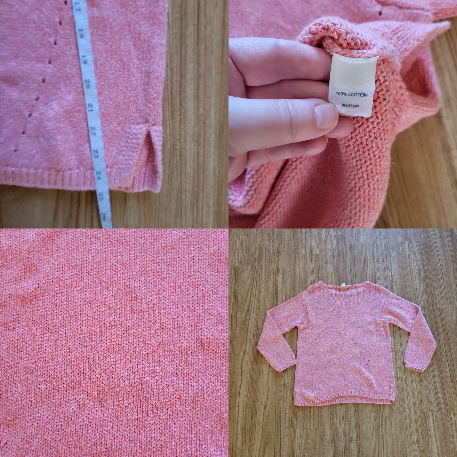 J. Jill J. Jill Sweater Shirt Top Womens Medium Pink Knit Classic Long Sleeve Round Neck Tight Knit Pullover Size M / US 6-8 / IT 42-44 - 8 Thumbnail