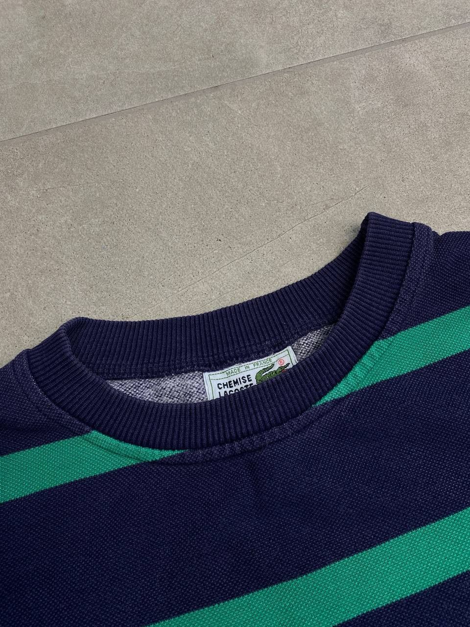 Lacoste Vintage La Chemise Lacoste Striped Sweatshirt Size US L / EU 52-54 / 3 - 12 Thumbnail