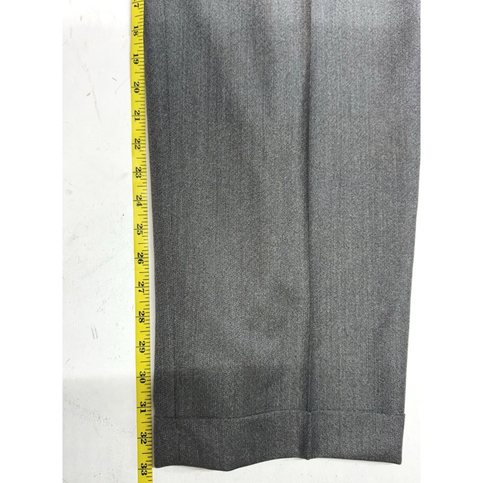 Zanella Zanella Austin Pleated Cuffed Wool Dress Pants Gray Mens 38x33 Regular Straight Stretch Belt Loops Pockets - 41 Size US 38 / EU 54 - 7 Thumbnail