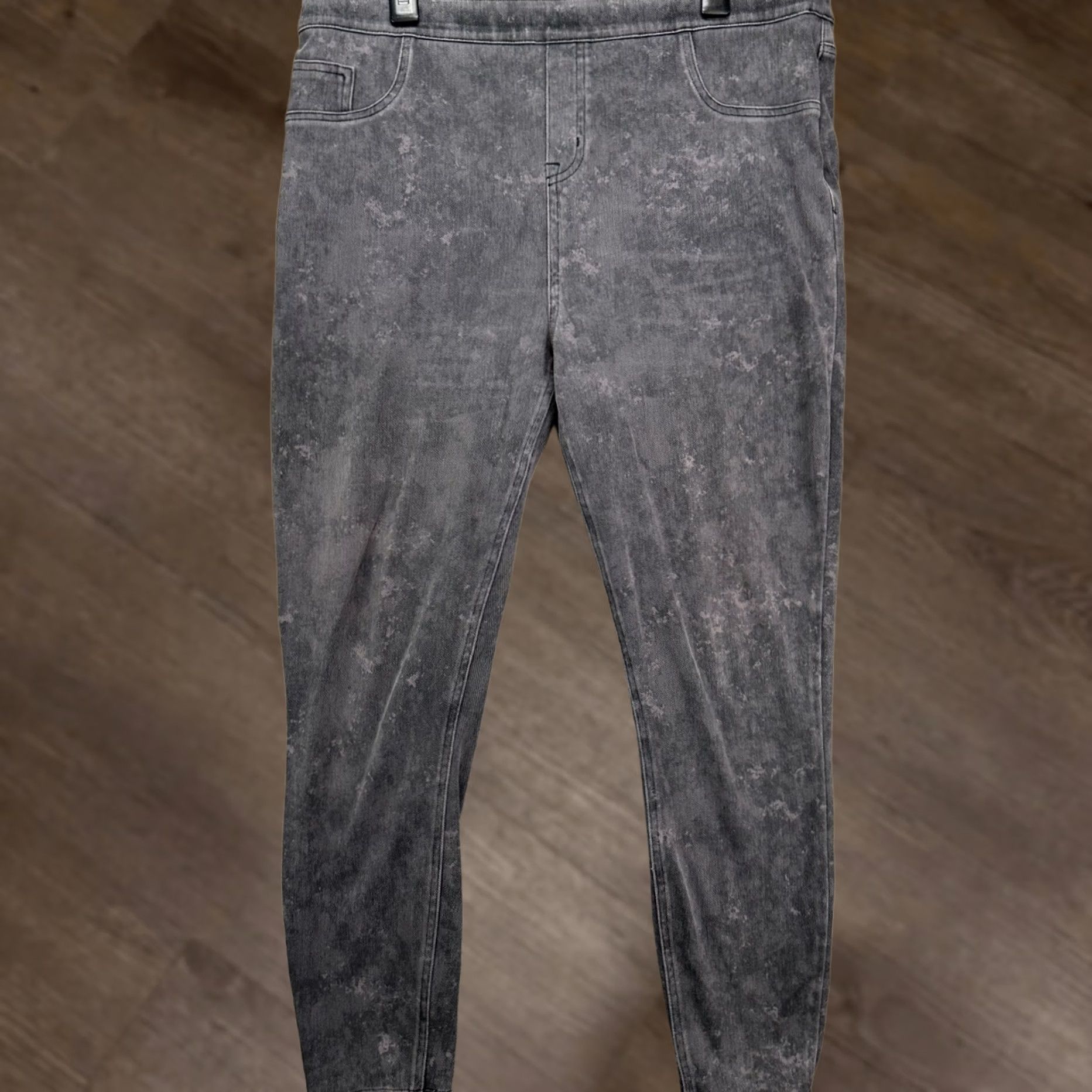 Spanx Spanx Jean-ish Leggings Grey Acid Wash High Rise 2X Plus Size Jegging Pockets Shaping Stretch Denim Size 40" / US 18 - 1 Thumbnail