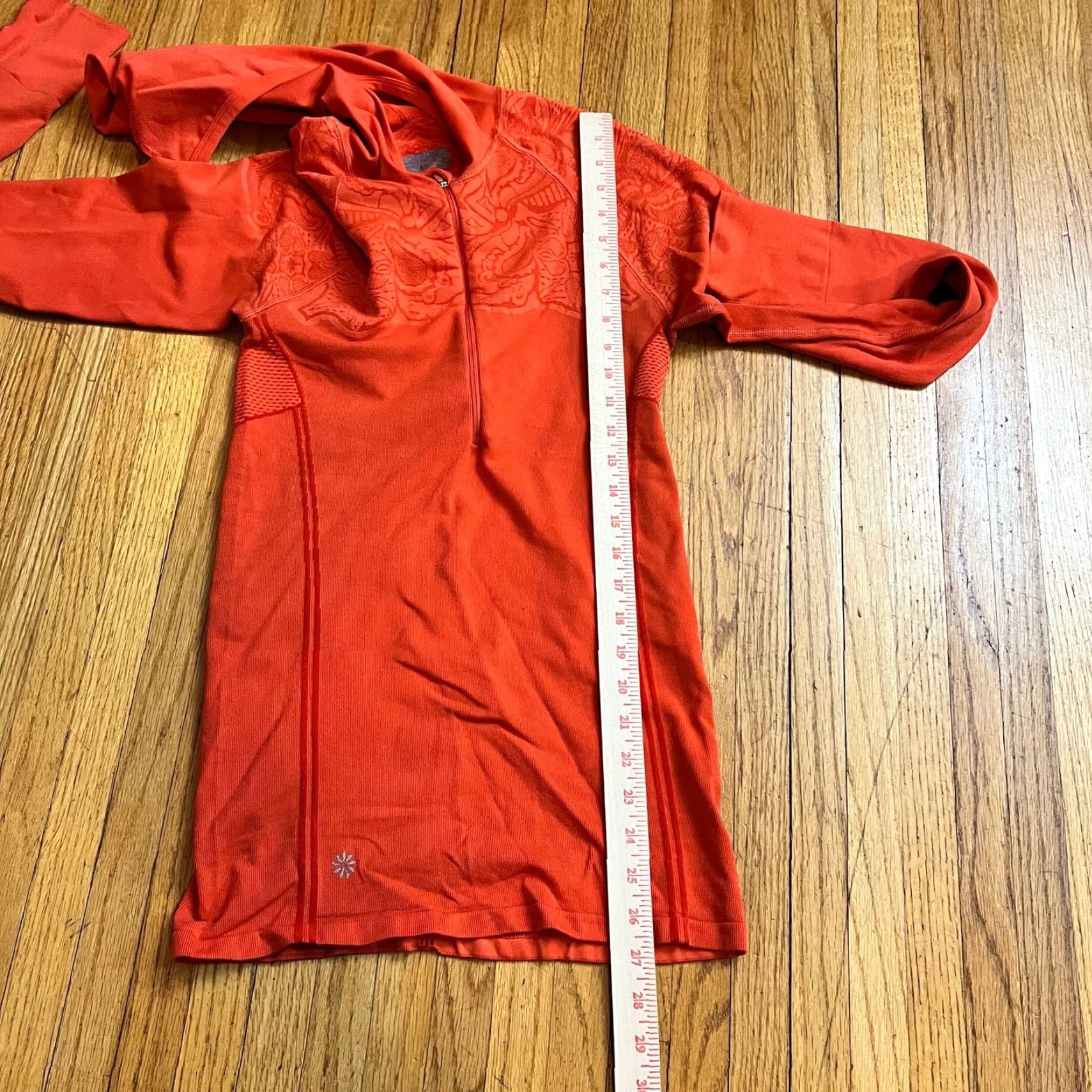 Athleta Athleta Hoodie Womens Medium Twist Half Zip Shirt Orange Compression Size M / US 6-8 / IT 42-44 - 8 Thumbnail