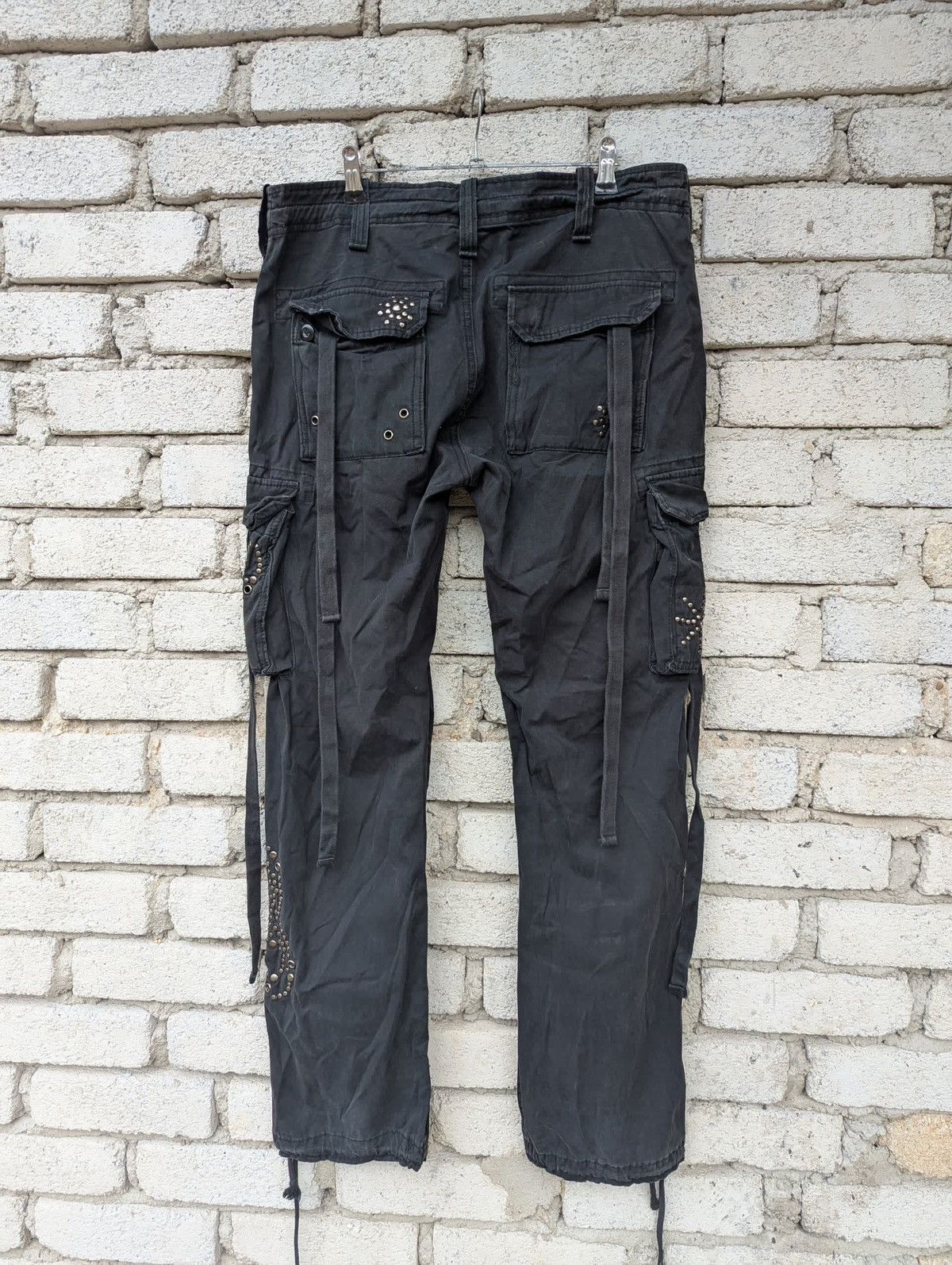 Vintage Drawstring Design Punk Royal Blue Y2K Pants Size US 34 / EU 50 - 2 Thumbnail