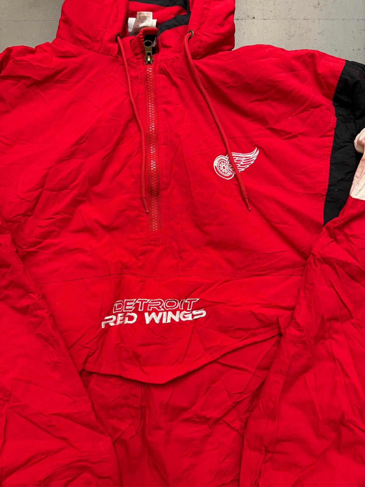 Designer Vintage Detroit Red Wings Jacket - Red 1/4 Zip Size US L / EU 52-54 / 3 - 3 Thumbnail