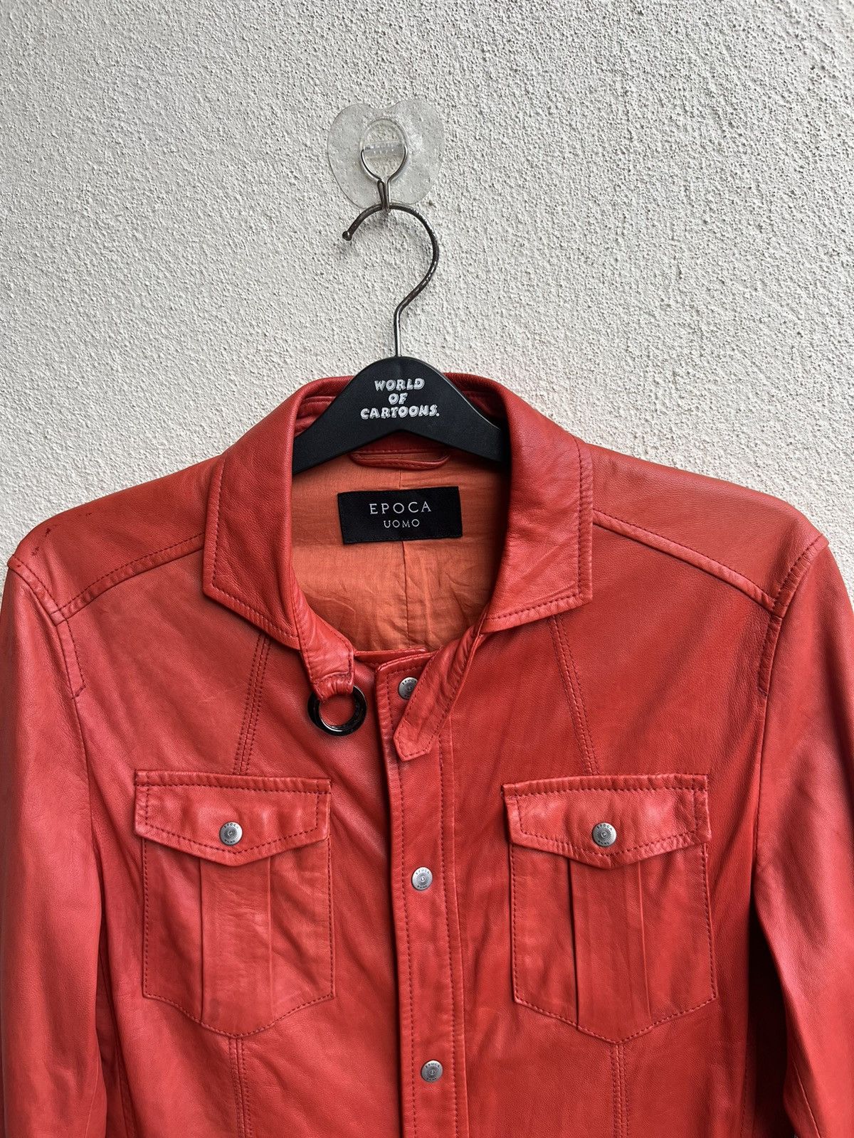 Leather Epoca Uomo Japan Patina Sheep Leather Four Pocket Shirt Size US M / EU 48-50 / 2 - 7 Thumbnail