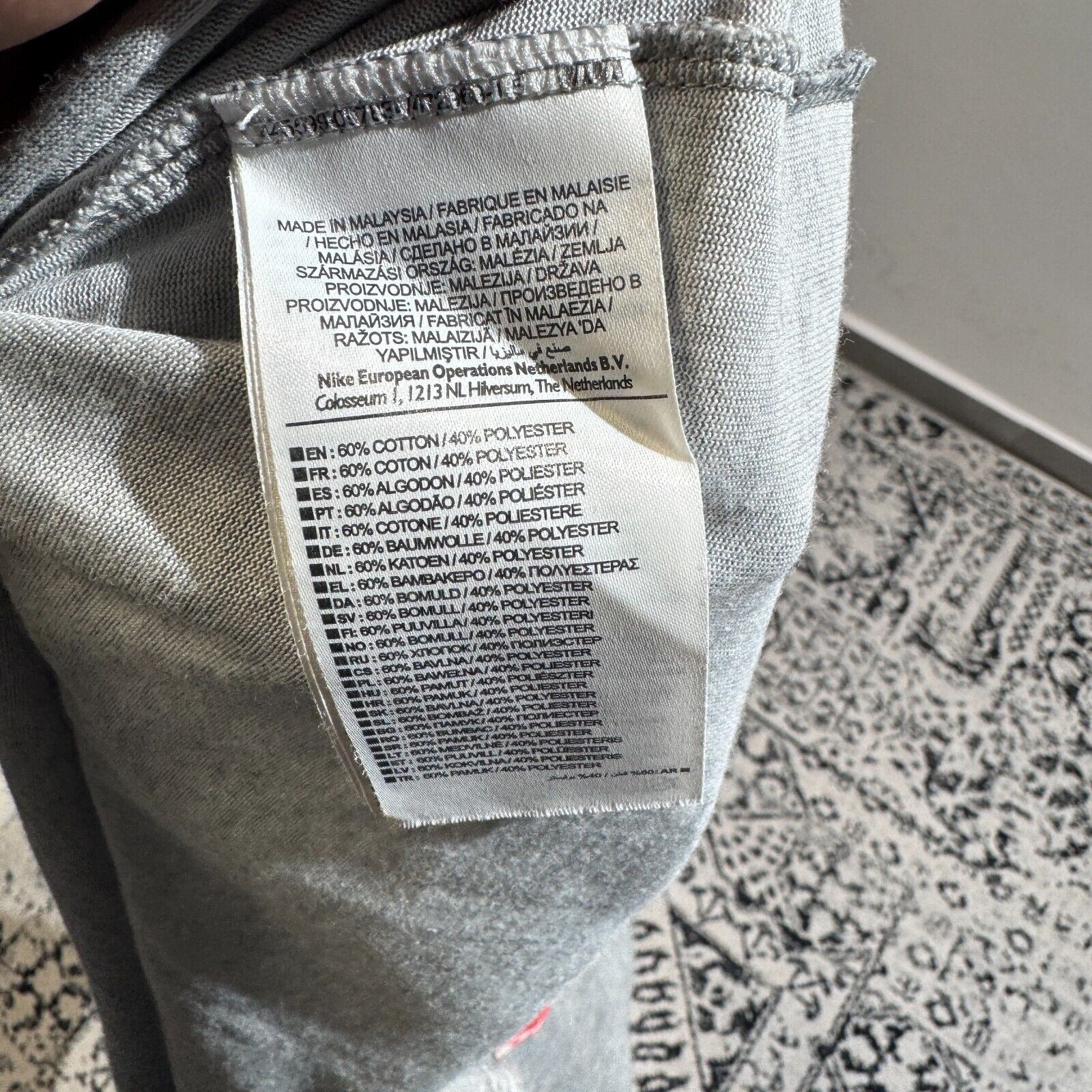 Nike × Vintage Vintage Nike Gray Cotton T-Shirt Size S Y2k 90s Pocket Tee Size US S / EU 44-46 / 1 - 12 Thumbnail