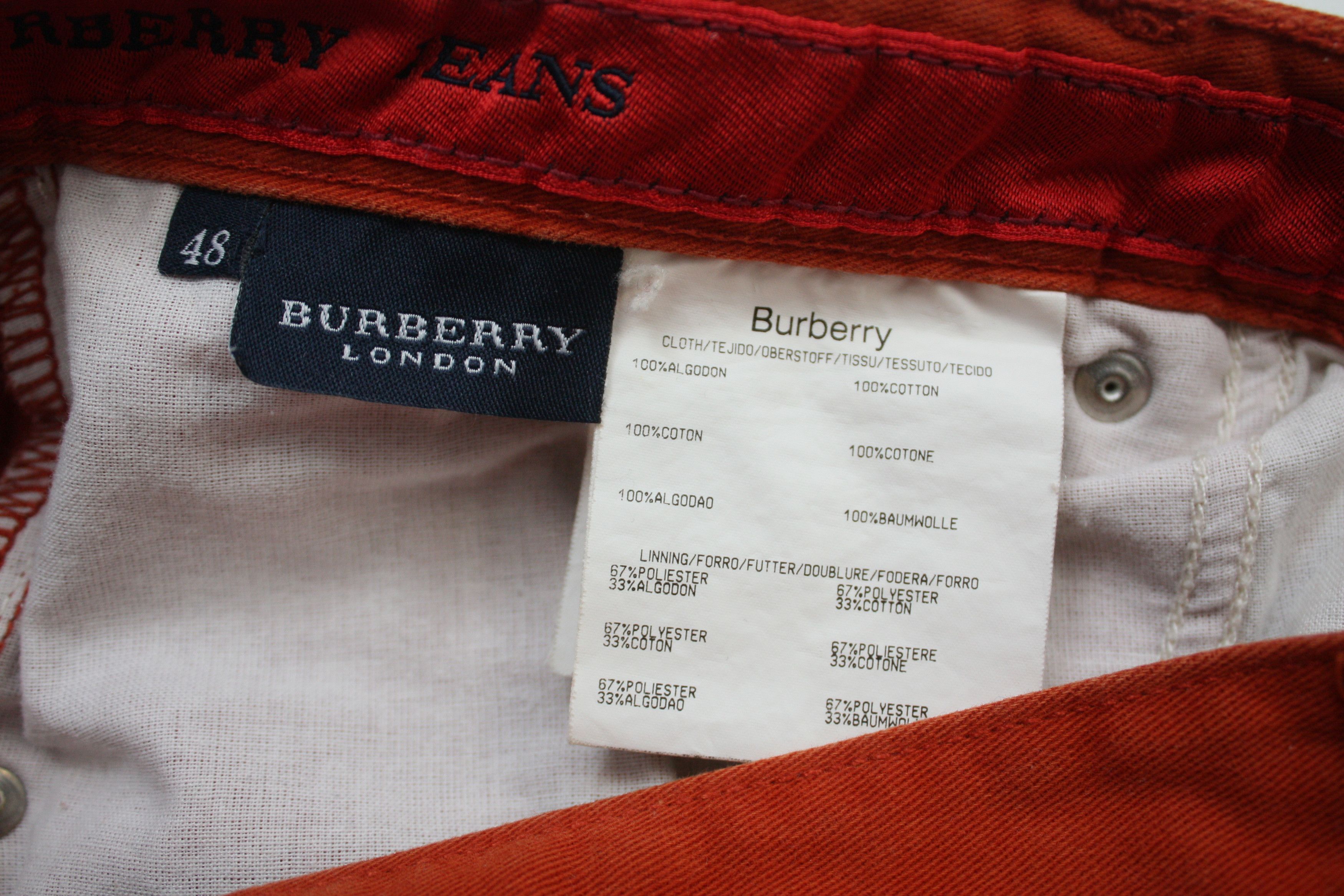 Burberry Burberry Orange Vintage Casual Pants 48 Made In Spain Size US 32 / EU 48 - 6 Thumbnail