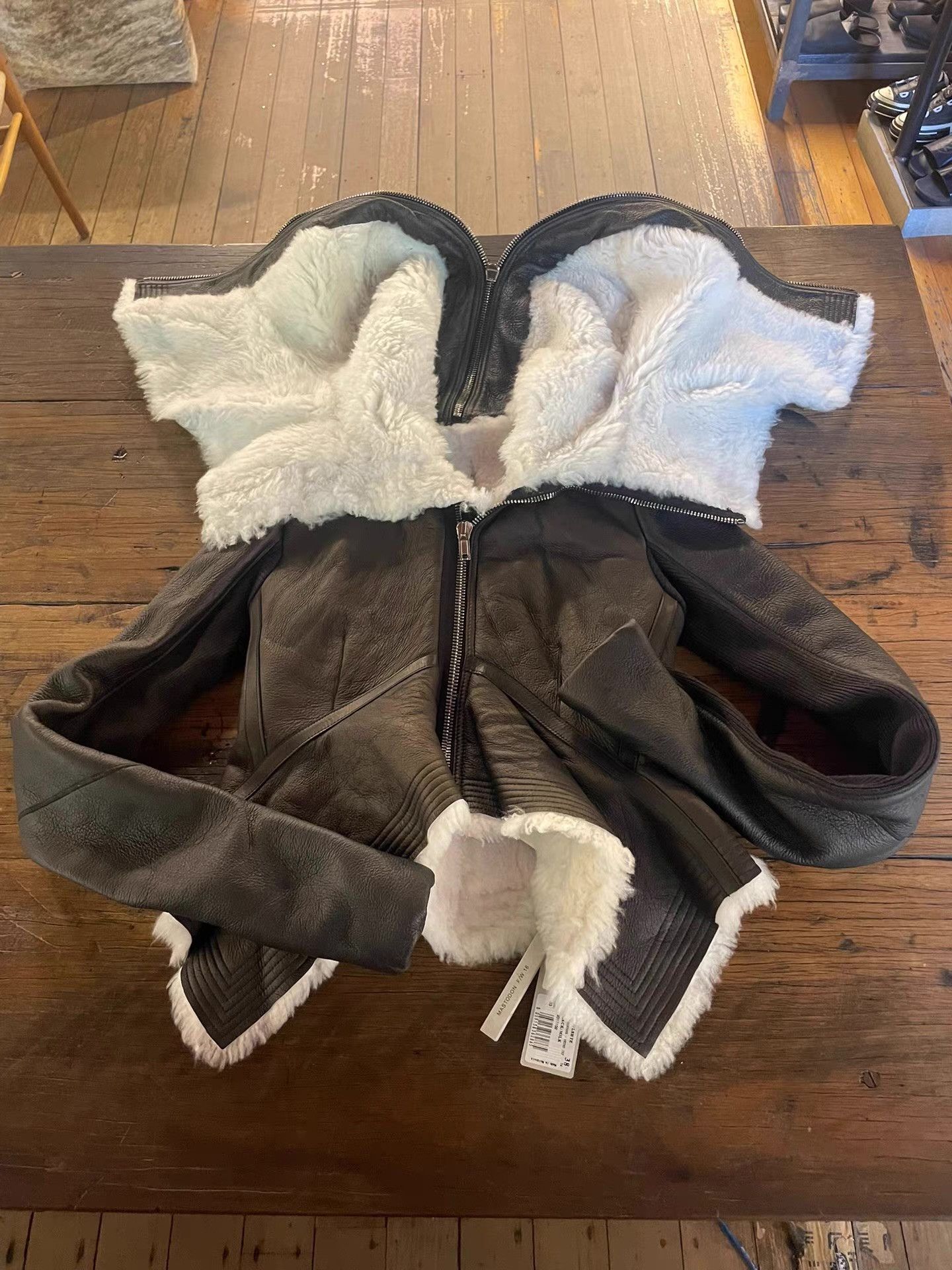 Rick Owens Rick Owens 16FW Oversized Lapel Biker Leather Jacket Ｑ25 Size XS / US 0-2 / IT 36-38 - 1 Thumbnail