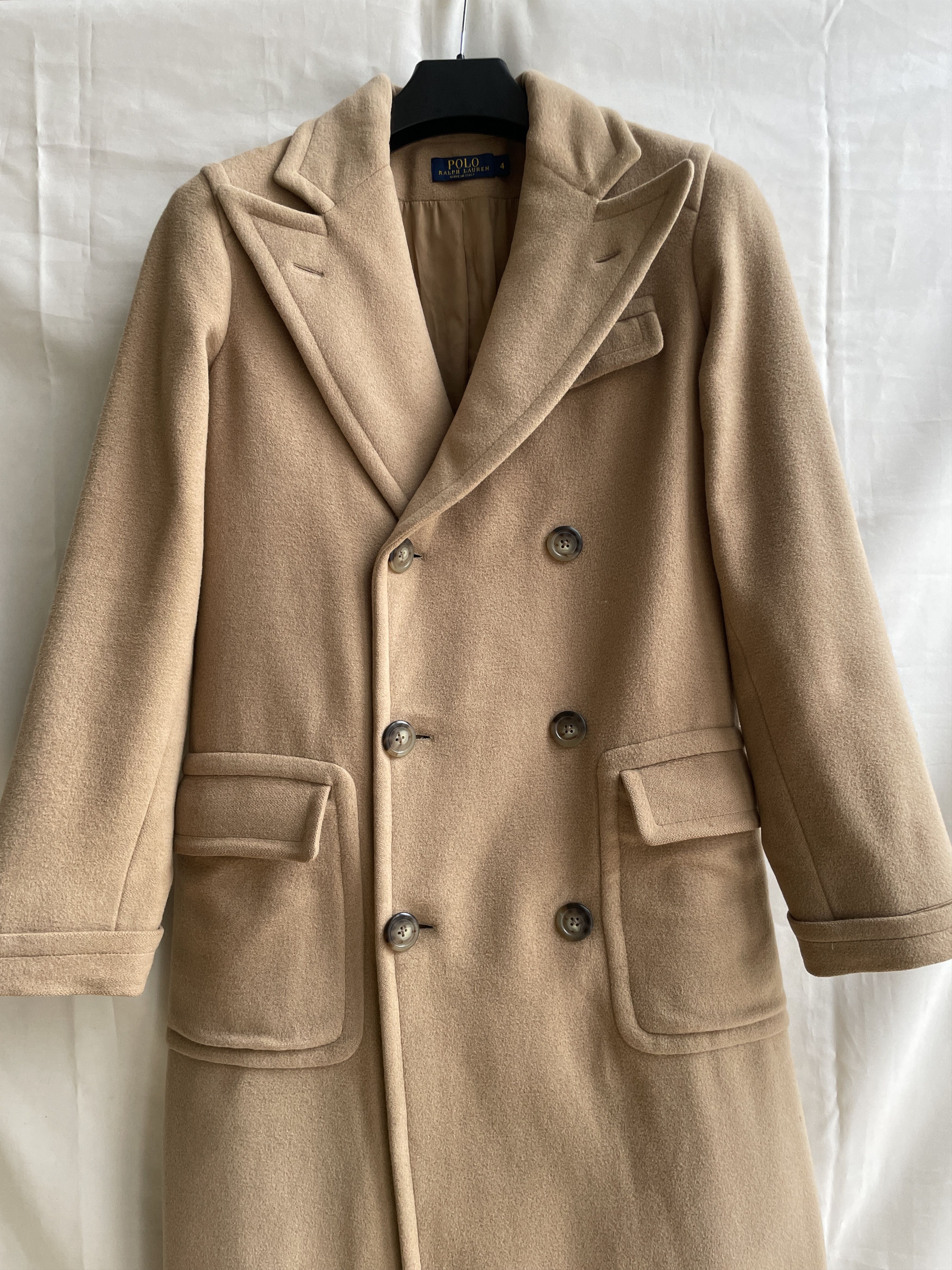 Polo Ralph Lauren Polo Ralph Lauren Womens Camel Hair Double Breasted Overcoat Size S / US 4 / IT 40 - 4 Thumbnail