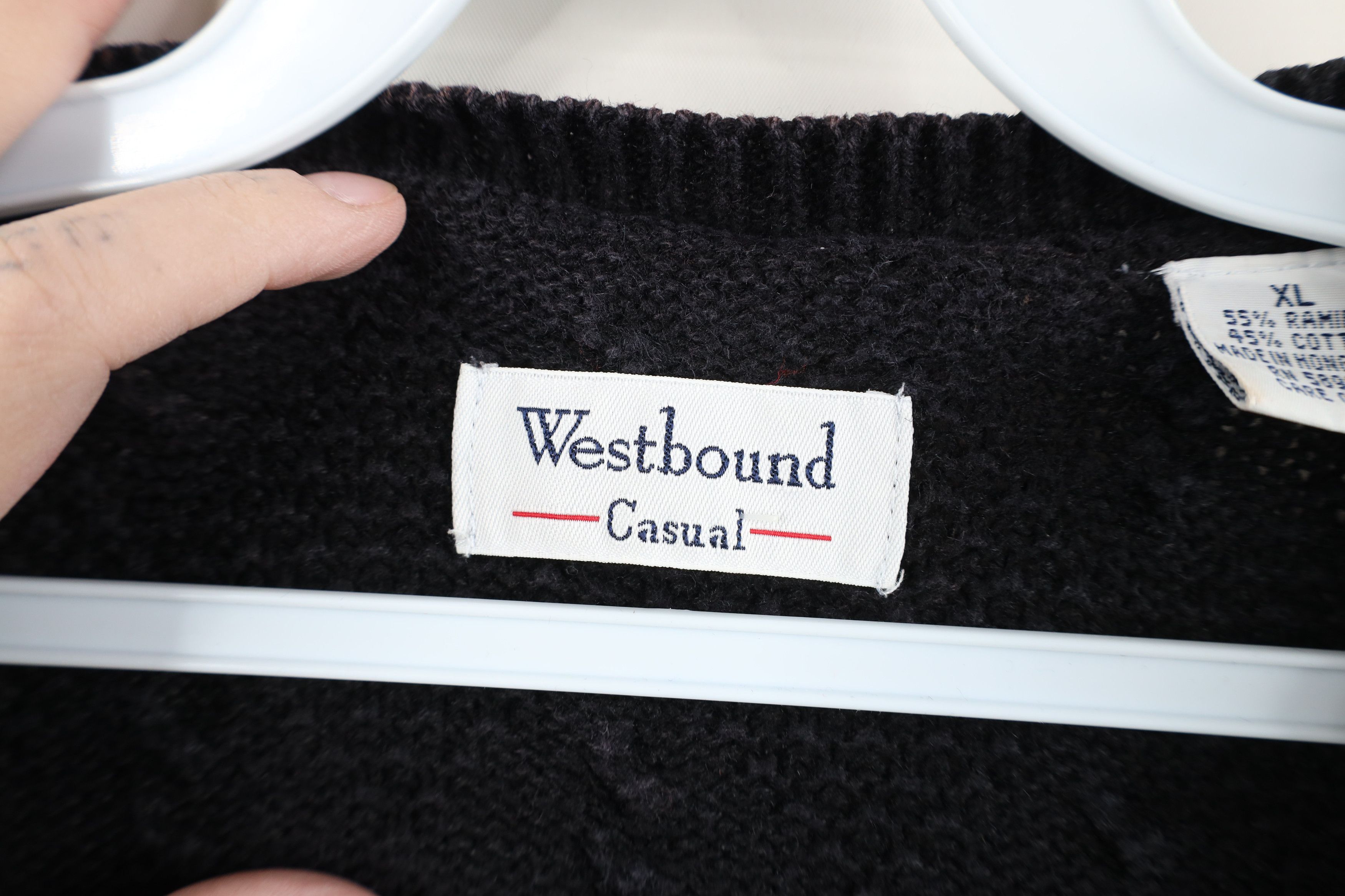 Vintage Vintage 90s Streetwear Knit Cardigan Sweater Vest Black Size XL / US 12-14 / IT 48-50 - 7 Thumbnail