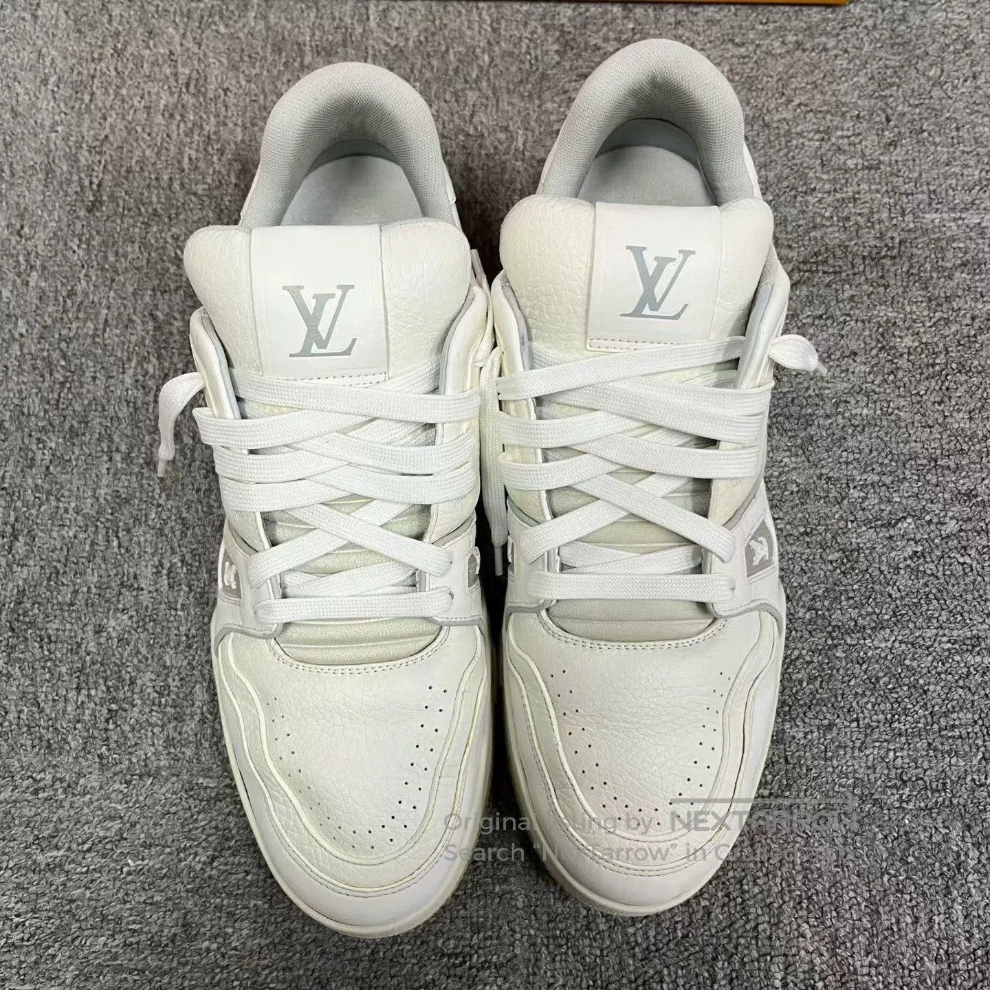 Louis Vuitton louis vuitton white low-top fashion sneakers. Size US 9.5 / EU 42-43 - 2 Thumbnail