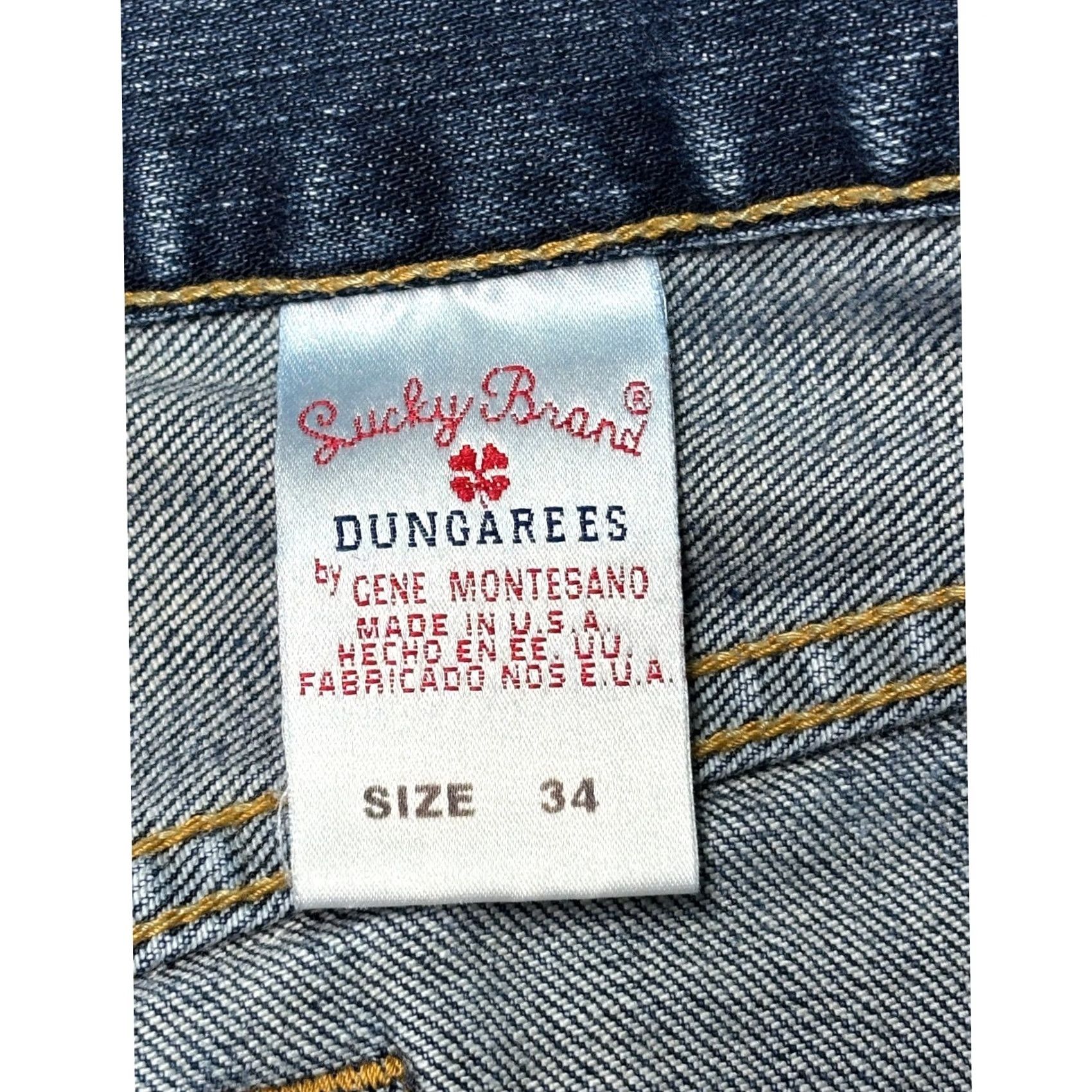 Lucky Brand Vintage Lucky Brand Dungarees Lowrise Boot Leg Mens 34X29 Medium Wash Made USA Size US 34 / EU 50 - 4 Thumbnail