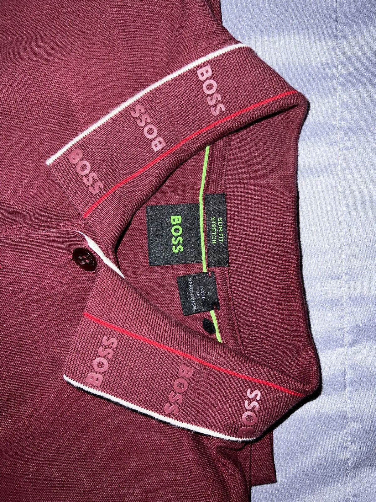 Hugo Boss Hugo Boss Burgundy Polo Shirt Size US M / EU 48-50 / 2 - 2 Thumbnail