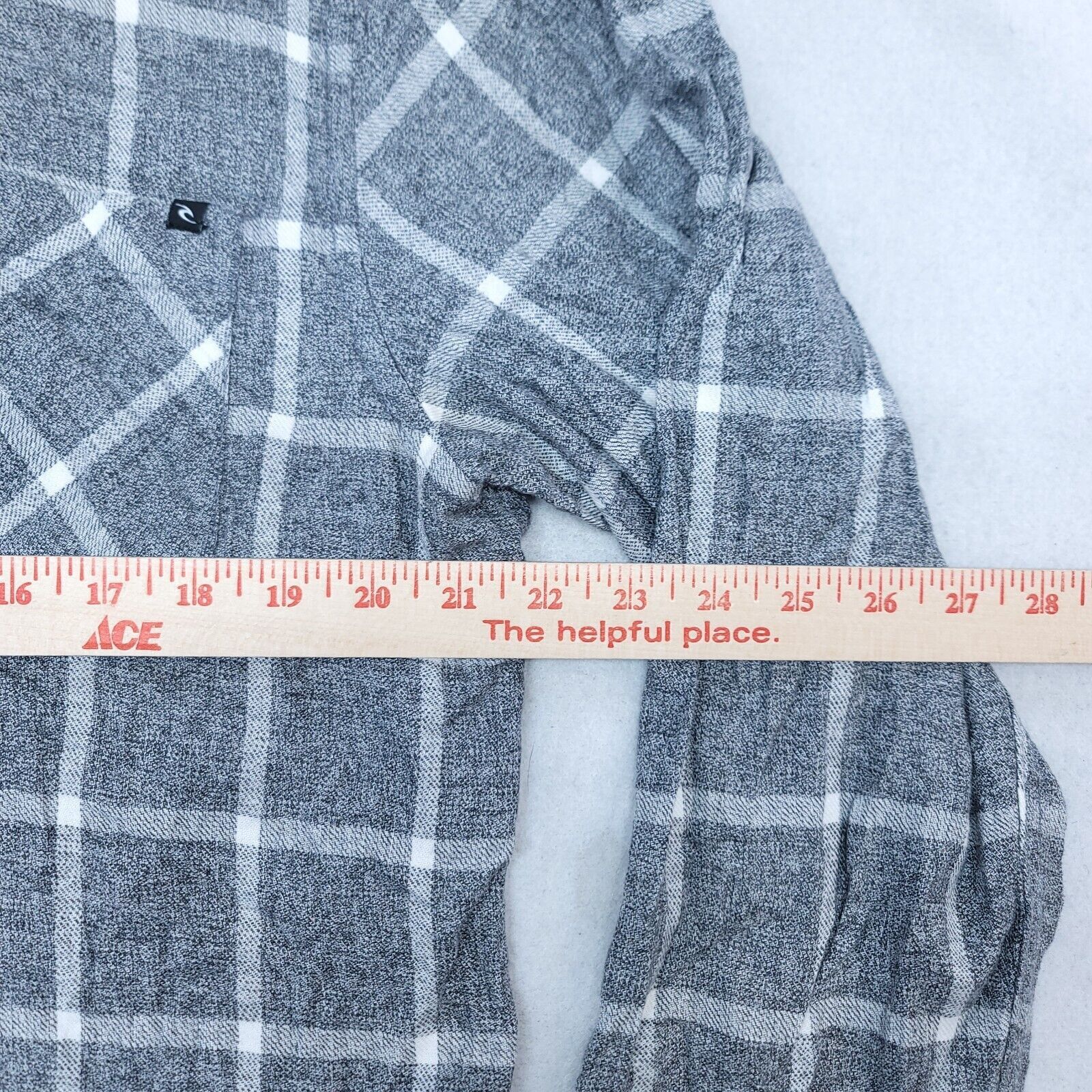 Rip Curl Ripcurl Windowpane Flannel Shirt Mens Size XL Gray White Size US XL / EU 56 / 4 - 6 Thumbnail
