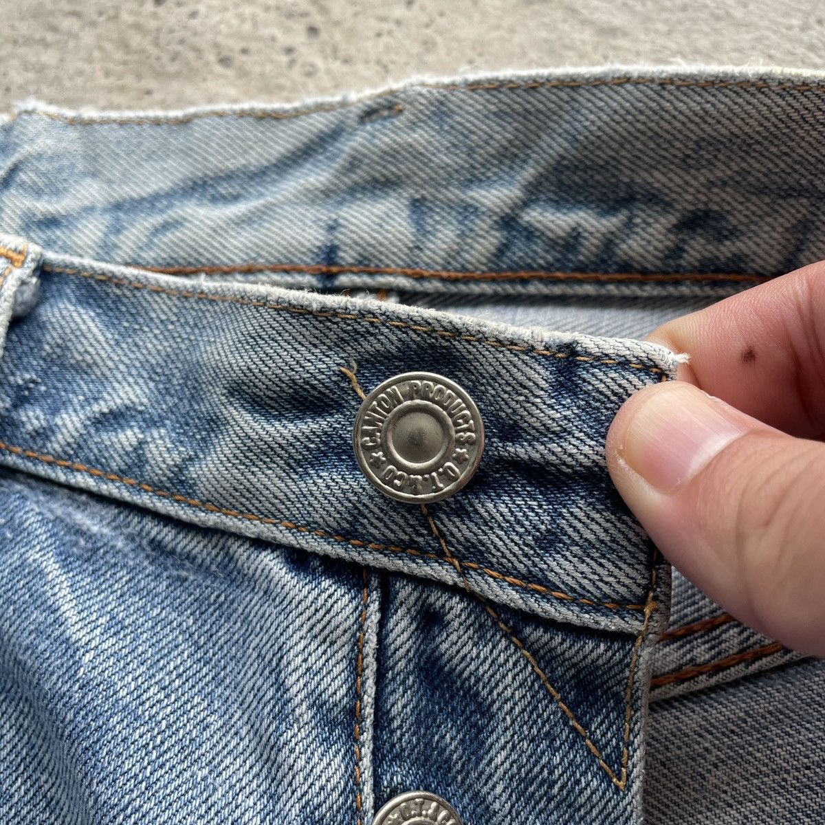 Japanese Brand × Jean × Vintage Vintage Japanese Distressed Light Wash Faded Jeans Pants Size US 32 / EU 48 - 7 Thumbnail