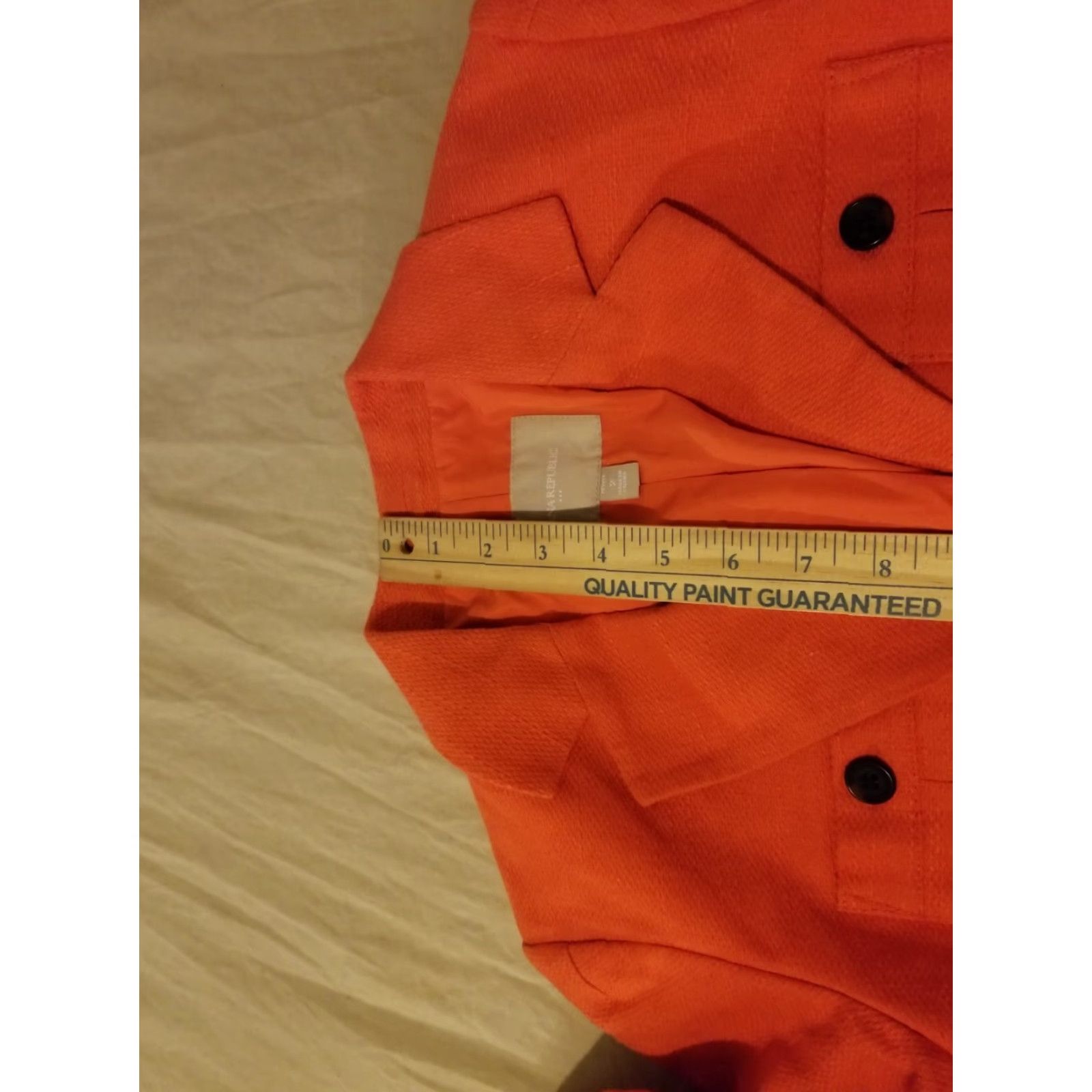 Banana Republic Womens Banana Republic Linen Jacket Blazer 0 Orange Linen Jacket Womens 0 Orange Basic Jacket Banana Republic Women Size XS / US 0-2 / IT 36-38 - 5 Thumbnail
