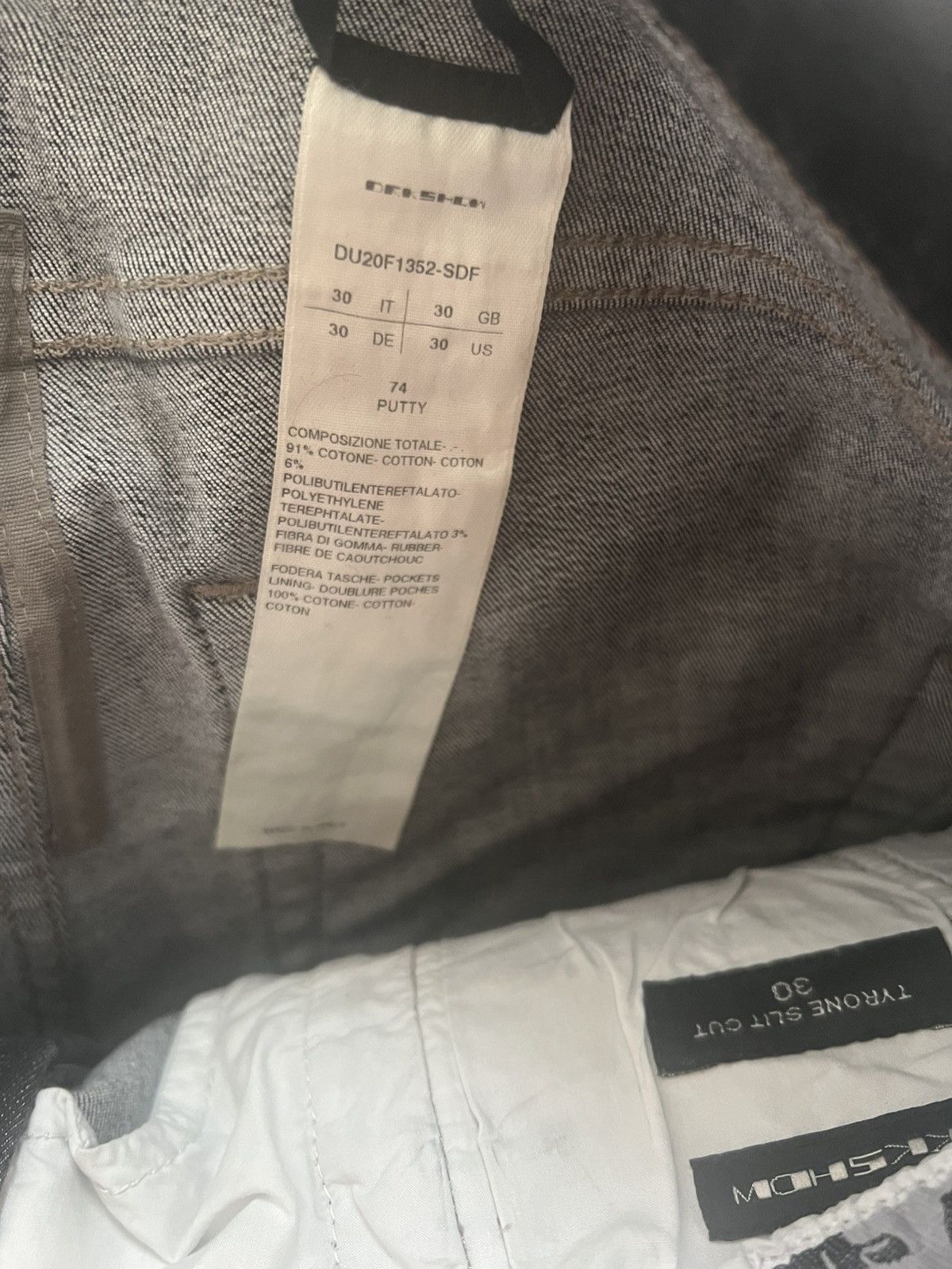 Rick Owens Tryone Waxed Slit Cut Denim Size US 30 / EU 46 - 6 Thumbnail