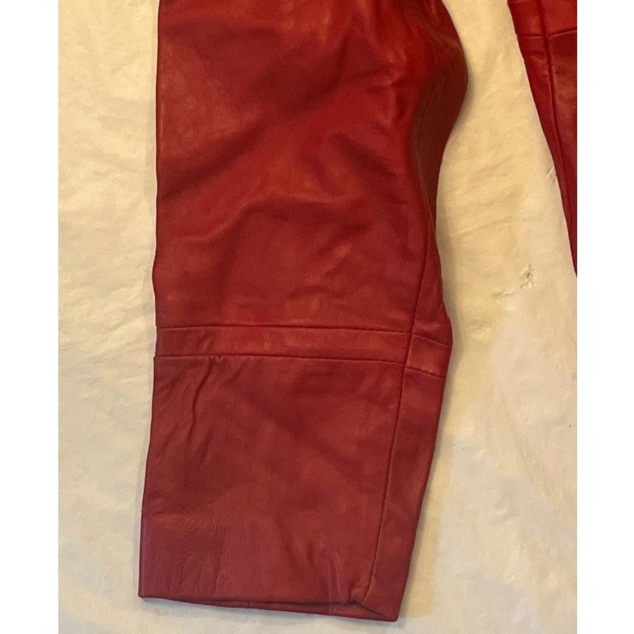 Other Vintage 80s AVANTI Leather Red Leather Jacket - Size: M Size M / US 6-8 / IT 42-44 - 6 Thumbnail