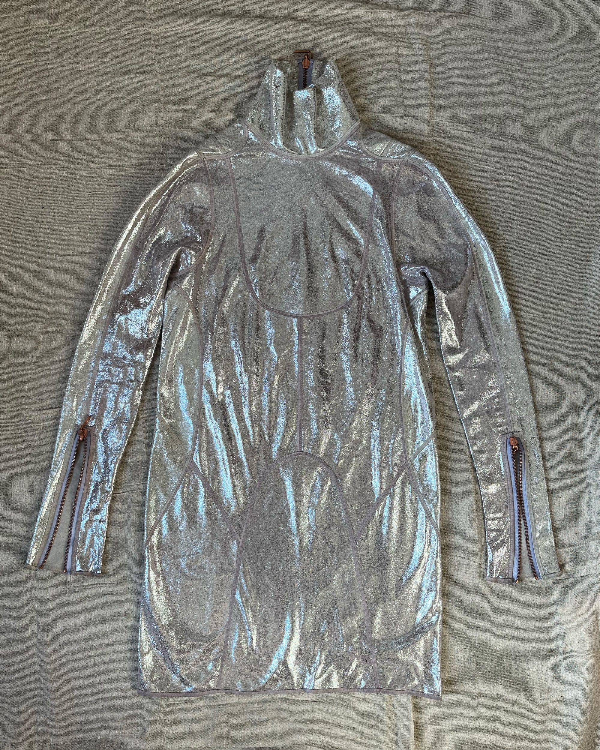 Fendi Fendi Fall 04 Runway metallic leather dress Karl Lagerfeld Size S / US 4 / IT 40 - 1 Thumbnail