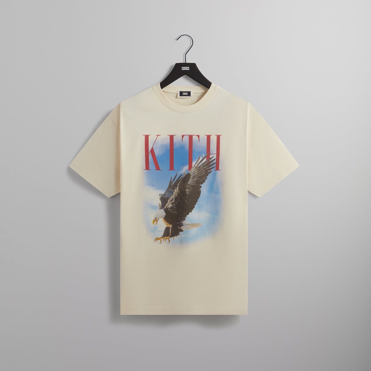 image of Kith Eagle Vintage Logo Tee In Sandrift Size Xxl T-Shirt in Cream, Men's