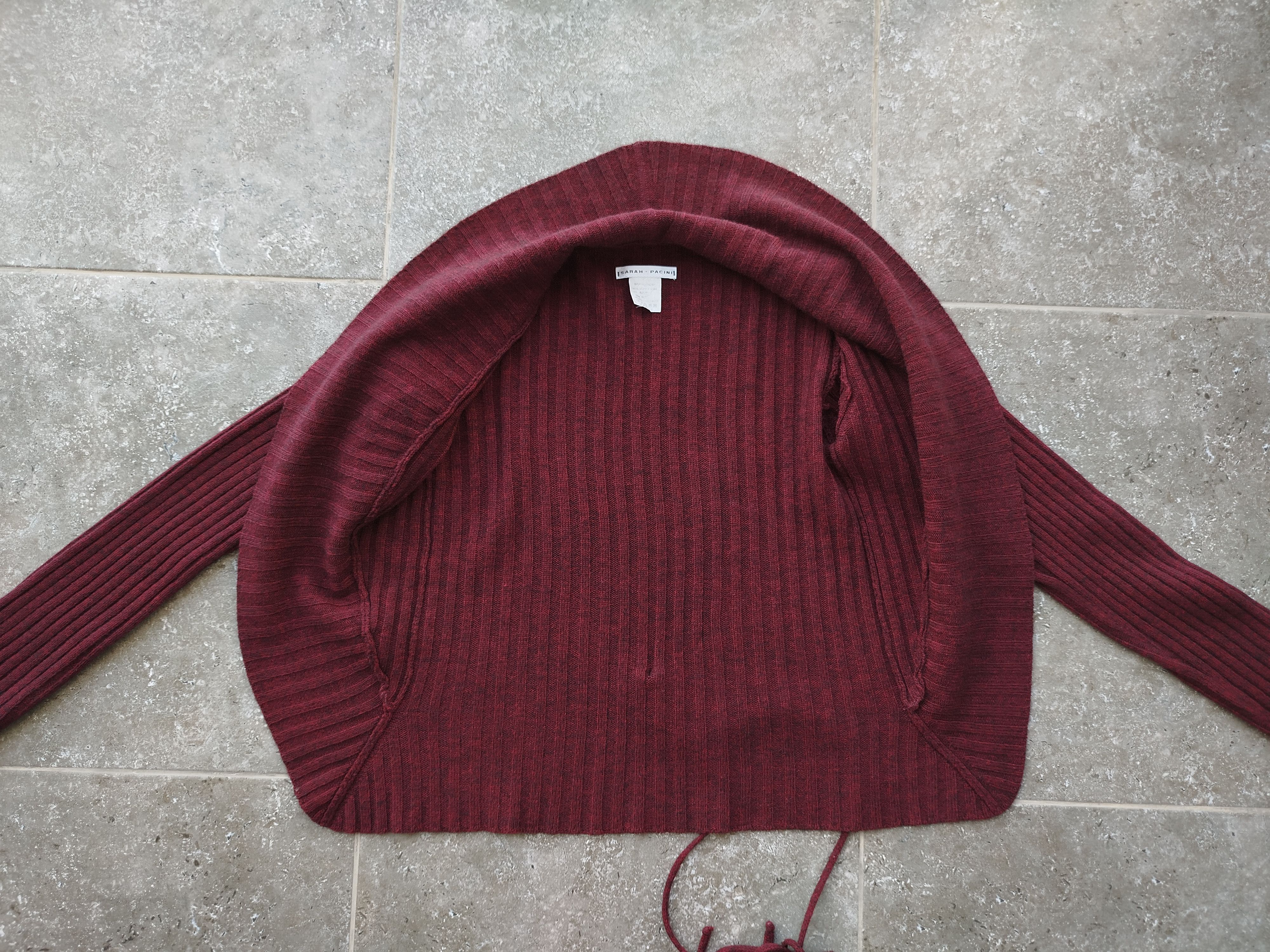 Sarah Pacini Cardigan Wrap Belted Knit Wool Blend One Size Size ONE SIZE - 5 Thumbnail