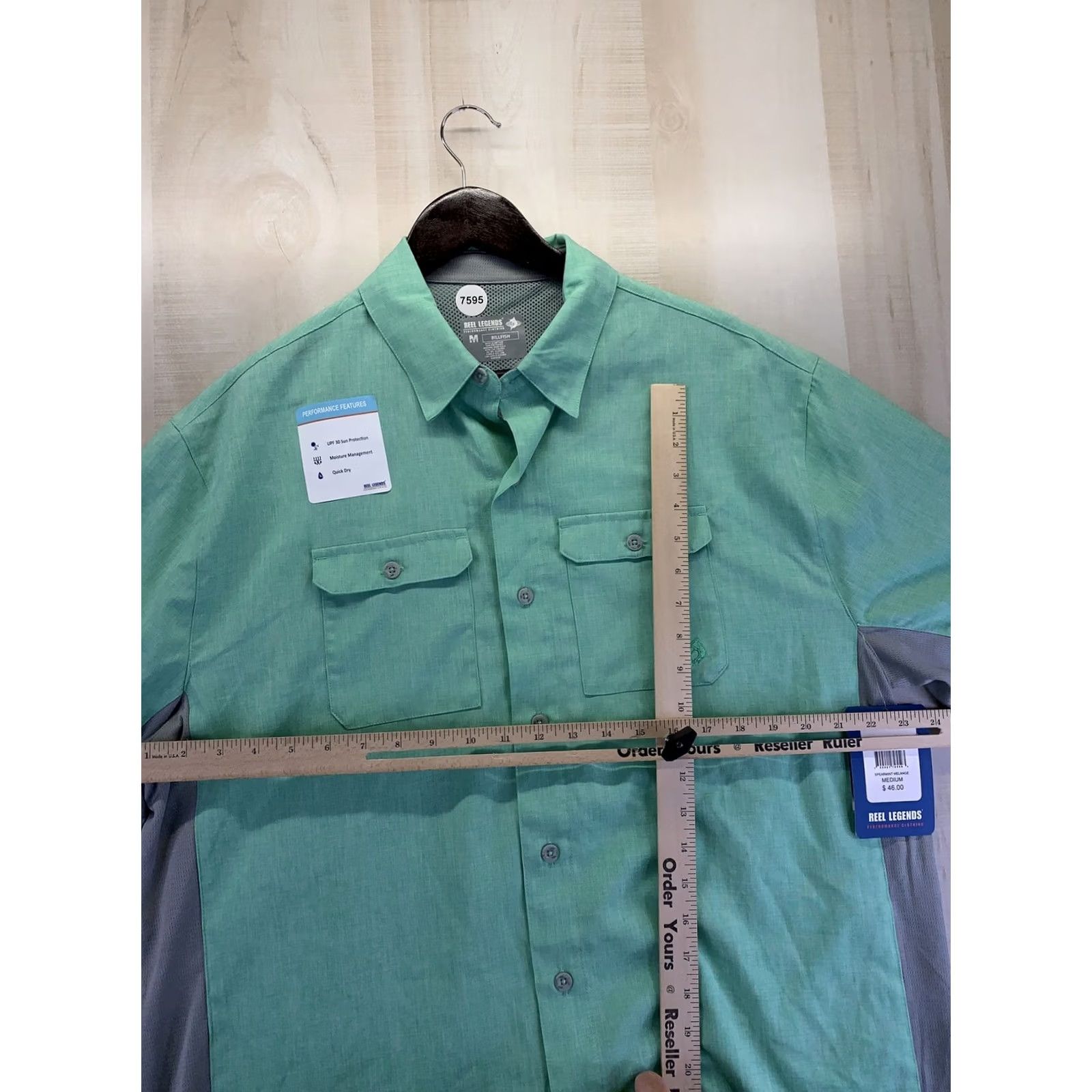 Vintage VINTAGE? No, Not Vintage. Reel Legends Billfish Performance Button Up Fishing Shirt Mens M NWT-7595 Size US M / EU 48-50 / 2 - 6 Thumbnail