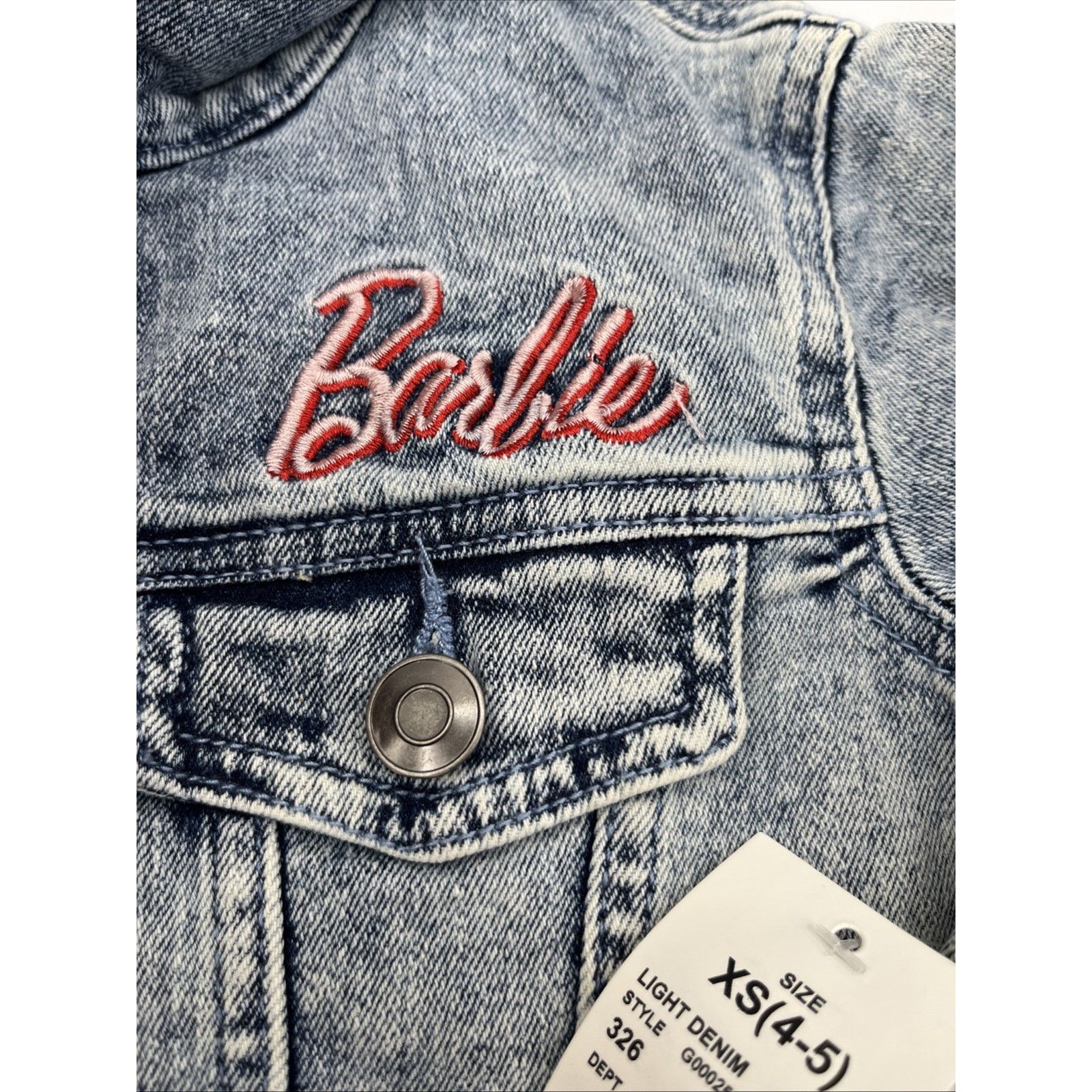 Disney Disney Barbie Girls Blue Graphic Jean Jacket Girl Revolution Size XS / US 0-2 / IT 36-38 - 4 Thumbnail